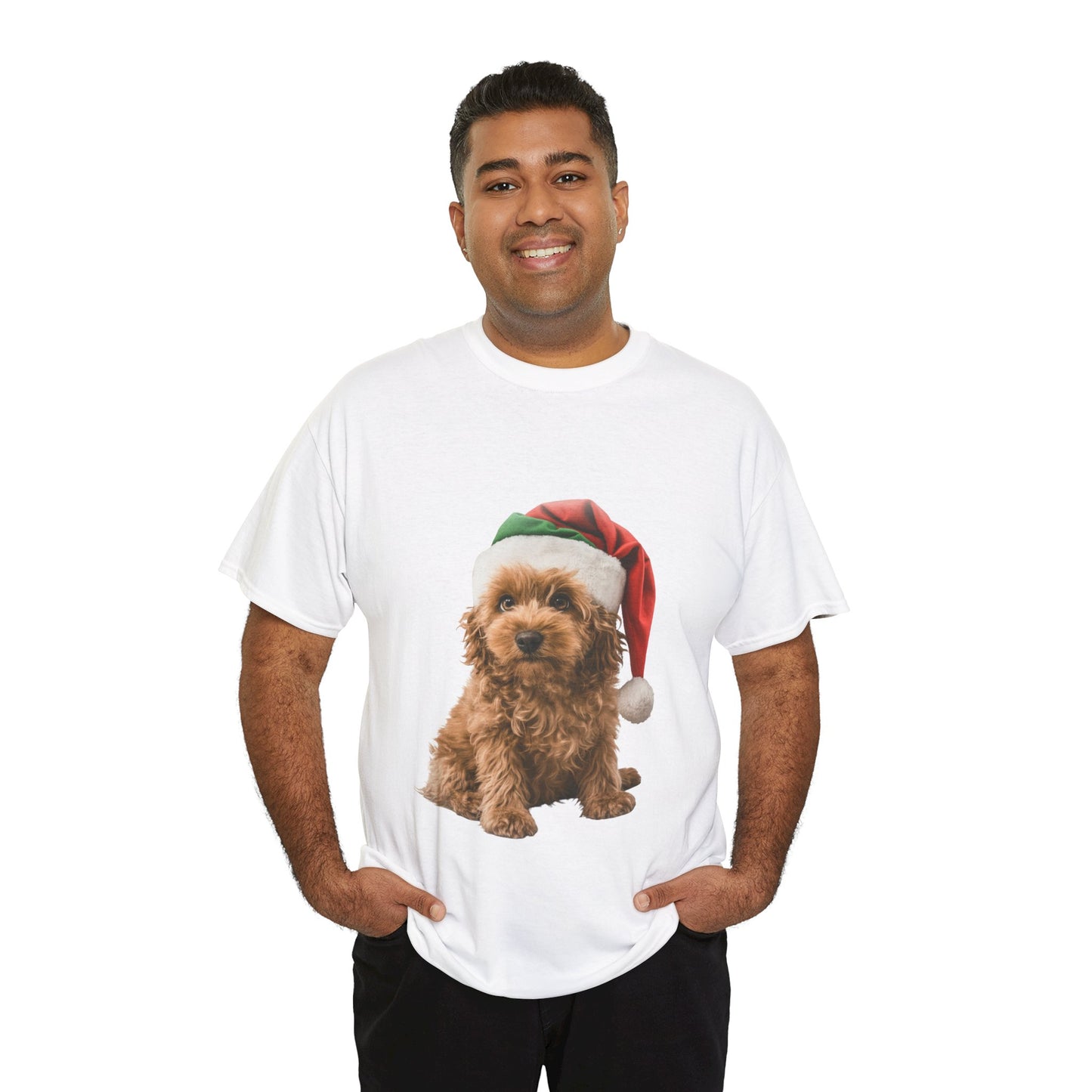 Tan Cavoodle dog Christmas! T-Shirt, Festive Cavoodle Christmas Tee, Cute Pet Lover Shirt, Holiday Apparel, Great Gift for Dog Owners, Preppy Style Top