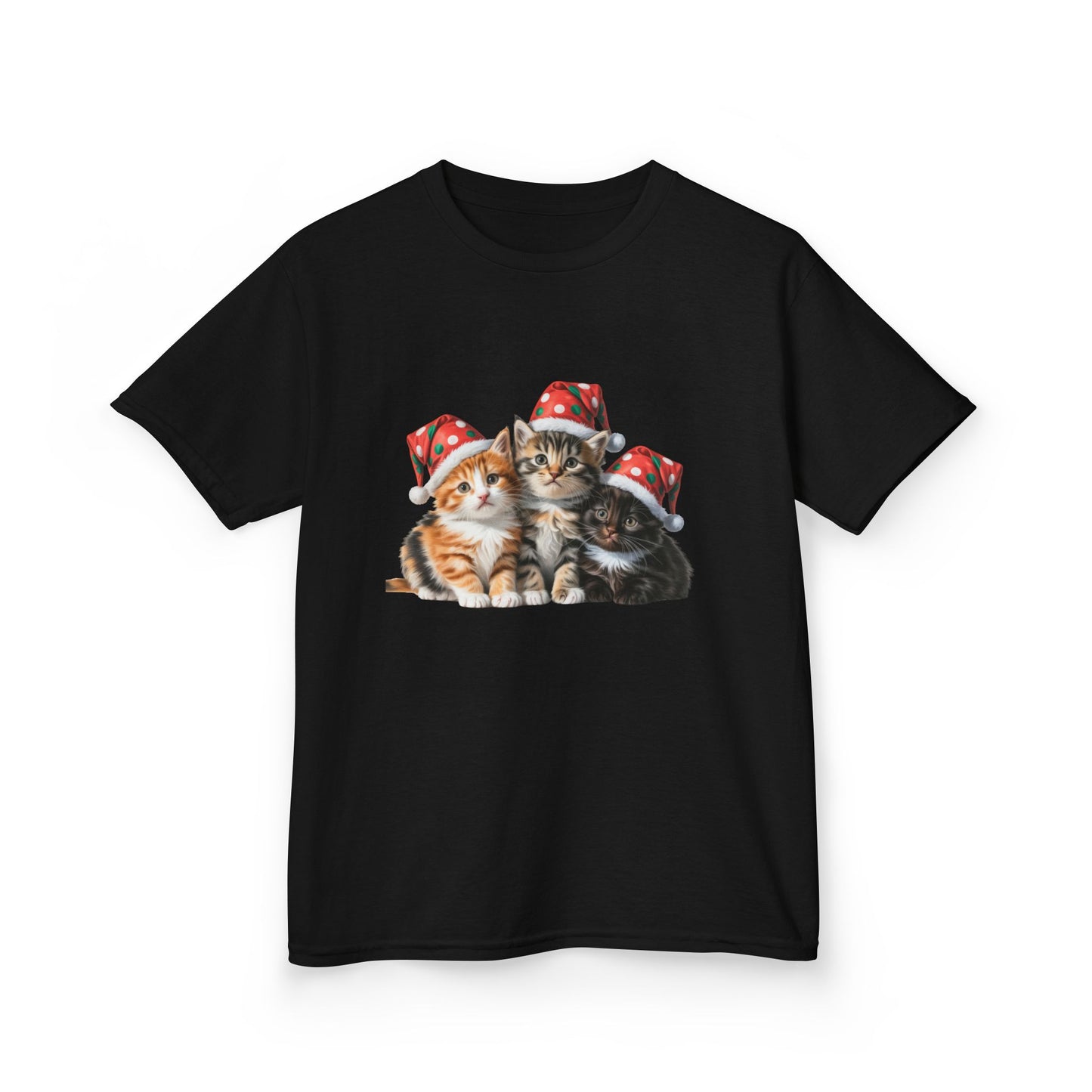 Kids Christmas Cat T-Shirt, Festive Cat Kids Christmas Tee, Cute Pet Lover Shirt, Holiday Apparel, Great Gift for Cat Owners