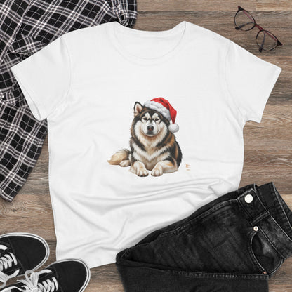 Have a Malamute-y Christmas!! T-Shirt, Festive Boxer Dog Christmas Tee, Cute Pet Lover Shirt, Holiday Apparel, Great Gift for Dog Owners, Preppy Style Top