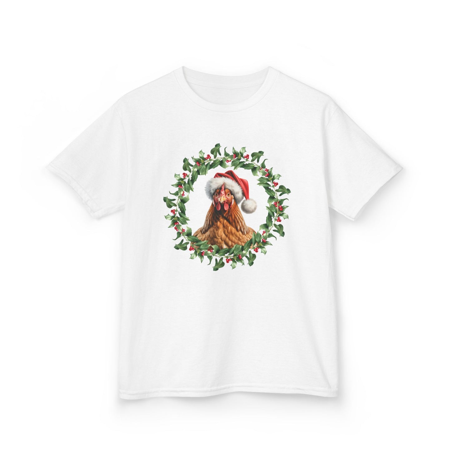 Kids Chicken Pet Christmas cat T-Shirt, Festive Chicken Pet Kids Christmas Tee, Cute Pet Lover Shirt, Holiday Apparel, Great Gift for Pet Owners