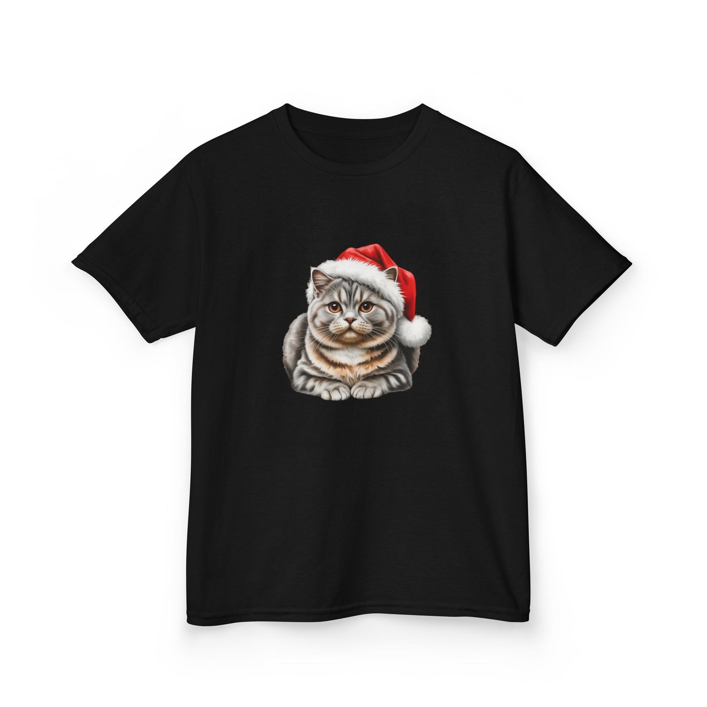 Kids British Shorthair Cat Christmas cat T-Shirt, Festive British Shorthair Cat Kids Christmas Tee, Cute Pet Lover Shirt, Holiday Apparel, Great Gift for cat Owners