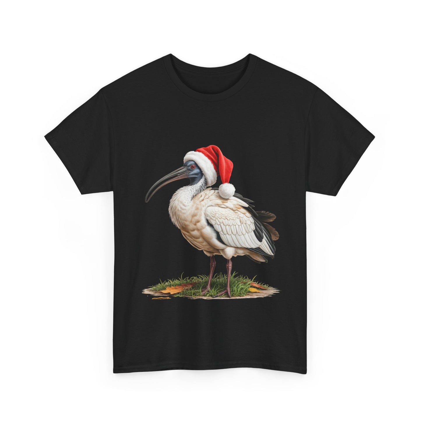 Christmas Australian White Ibis T-Shirt – Holiday Bird Lover Tee, Festive Wetland Bird Shirt, Cute Ibis Xmas Gift, Nature Lover Apparel, Holiday Feathered Friend Shirt for Ibis Lovers