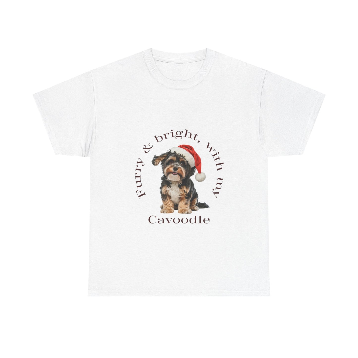 Furry & Bright with my Cavoodle Christmas T-Shirt, Festive Cavoodle  Christmas Tee, Cute Pet Lover Shirt, Holiday Apparel, Great Gift for Dog Owners