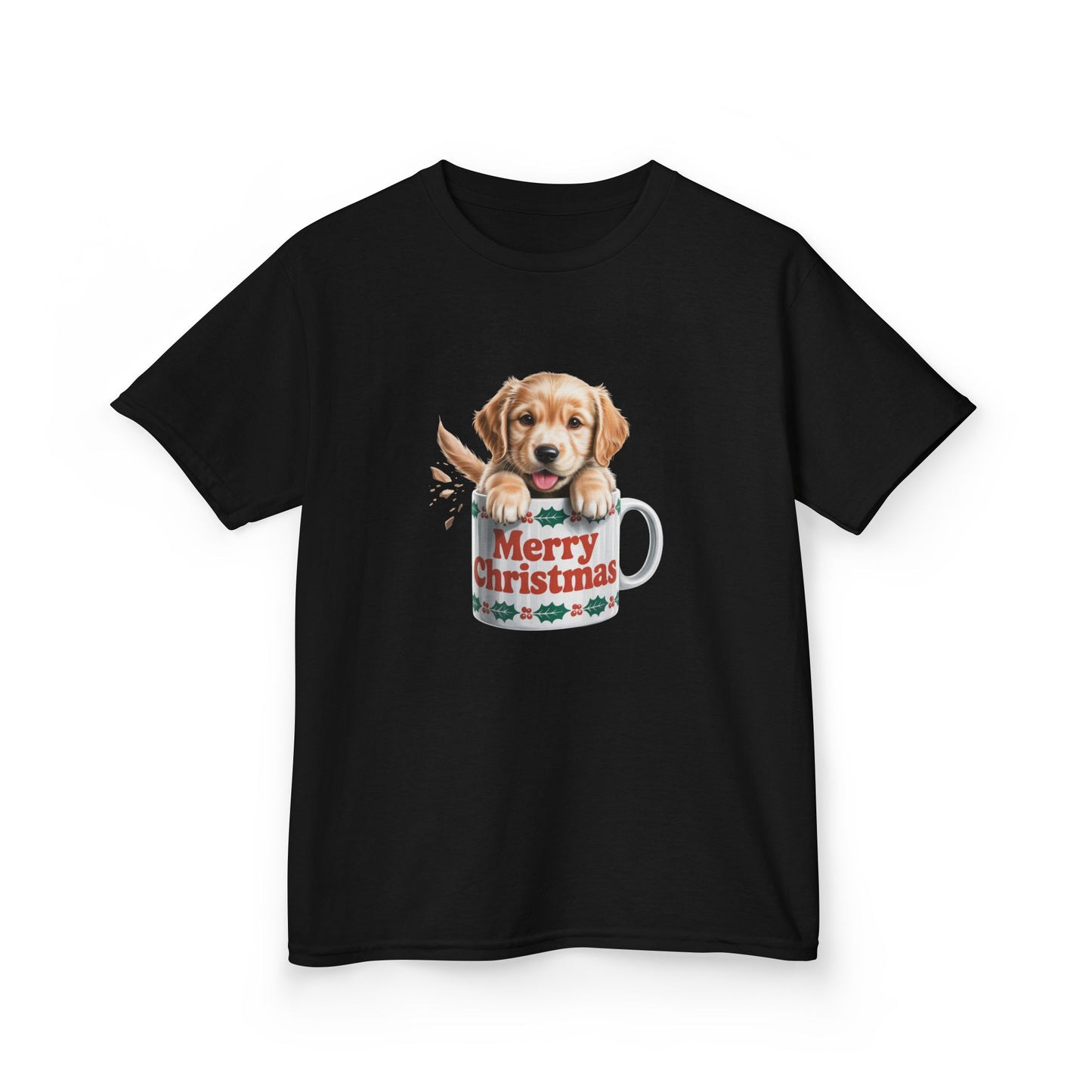 Kids Christmas Dog T-Shirt, Festive Dog Kids Christmas Tee, Cute Pet Lover Shirt, Holiday Apparel, Great Gift for Dog Owners