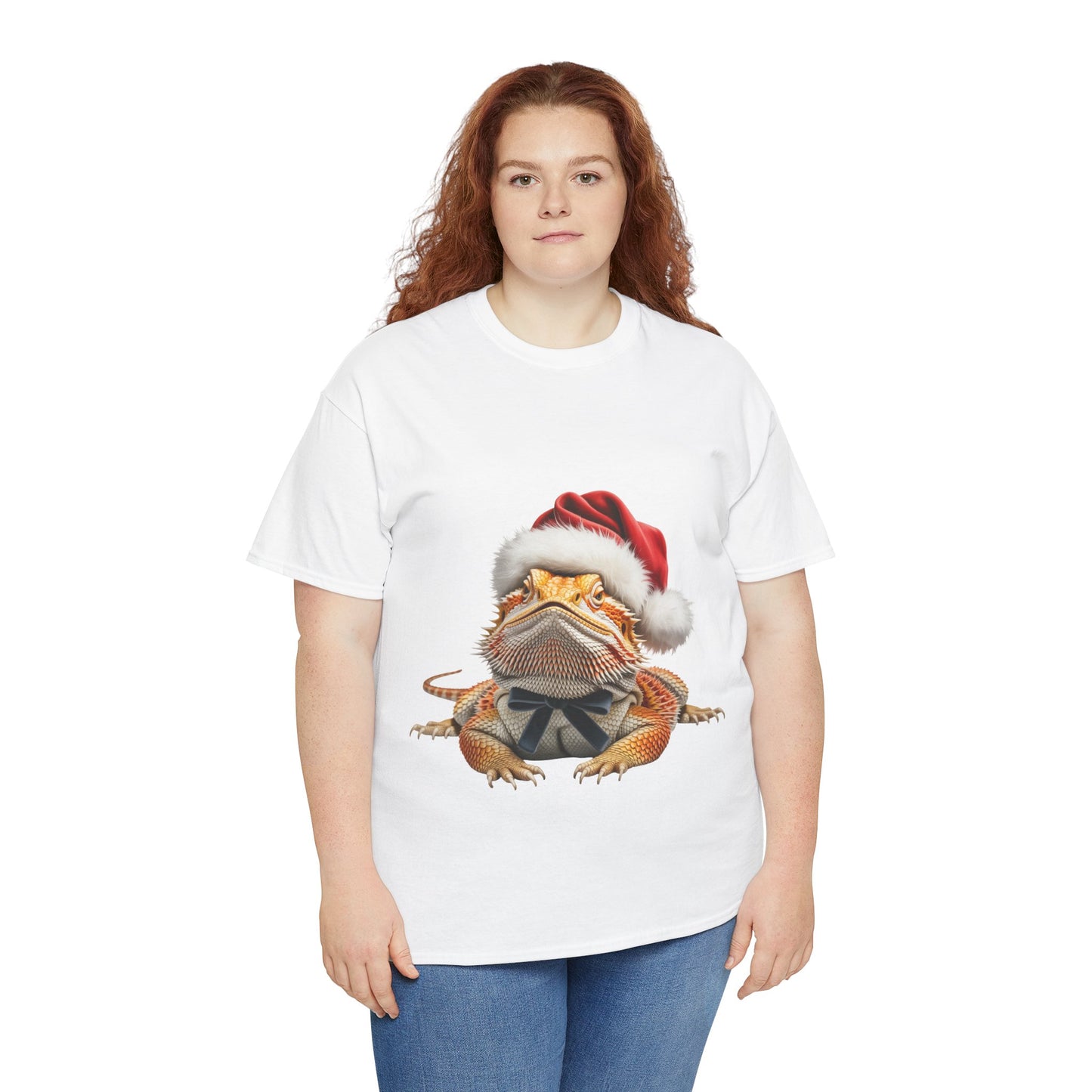 Christmas Bearded Dragon T-Shirt – Holiday Reptile Lover Tee, Festive Lizard Shirt, Cute Bearded Dragon Xmas Gift, Nature Lover Apparel, Holiday Exotic Pet Shirt for Bearded Dragon Lovers