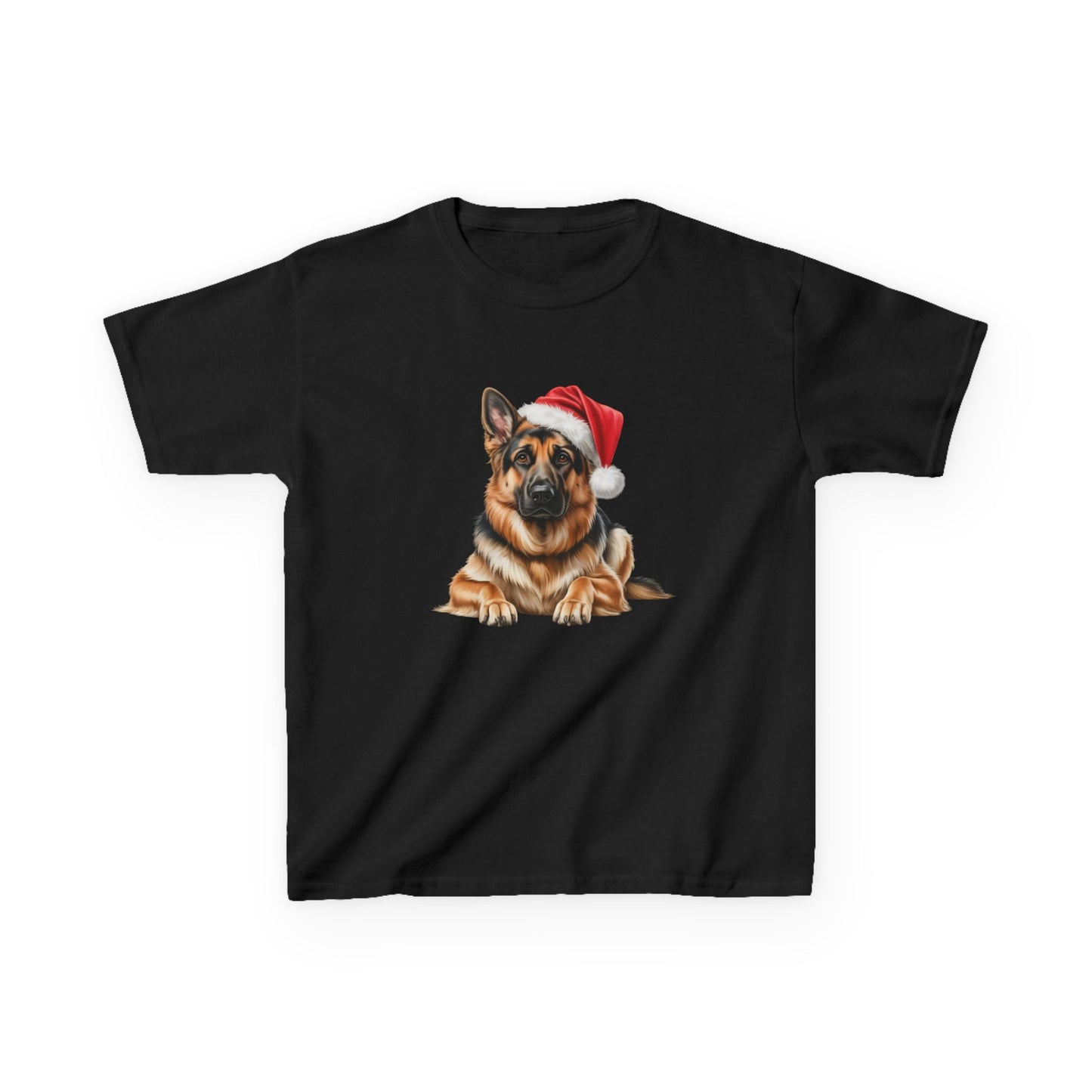 Kids German Shepherd Christmas Dog T-Shirt, Festive German Shepherd Dog Kids Christmas Tee, Cute Pet Lover Shirt, Holiday Apparel, Great Gift for Dog Owners