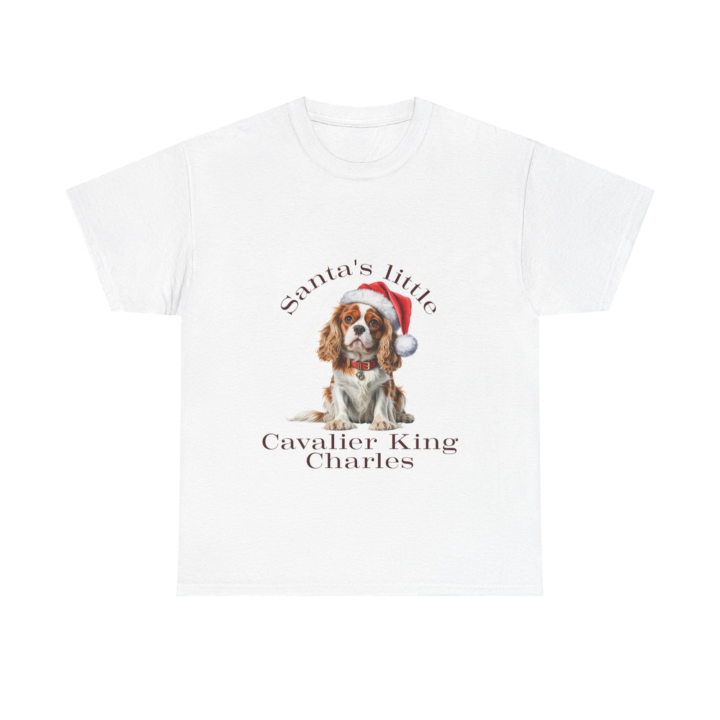 Santa's little Cavalier King Charles Cheer T-Shirt, Festive Cavvy Dog Christmas Tee, Cute Pet Lover Shirt, Holiday Apparel, Great Gift for Dog Owners