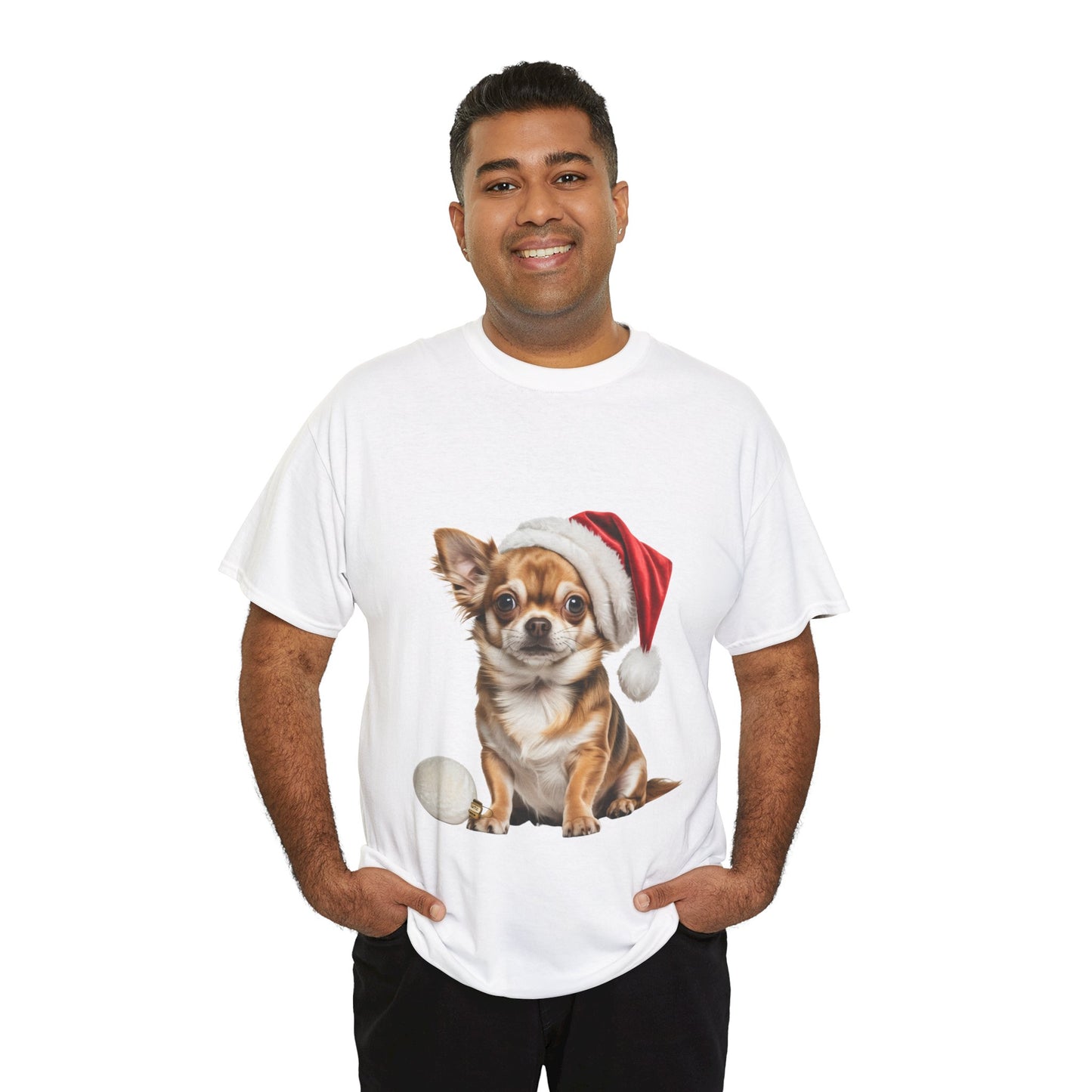 Christmas Chihuahua T-Shirt – Holiday Dog Lover Tee, Festive Small Dog Shirt, Cute Chihuahua Xmas Gift, Pet Lover Apparel, Holiday Puppy Shirt for Chihuahua Lovers