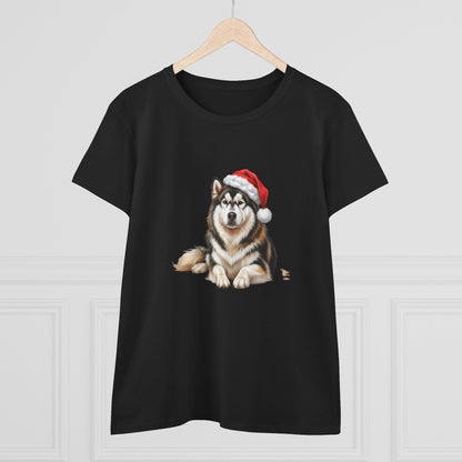 Have a Malamute-y Christmas!! T-Shirt, Festive Boxer Dog Christmas Tee, Cute Pet Lover Shirt, Holiday Apparel, Great Gift for Dog Owners, Preppy Style Top