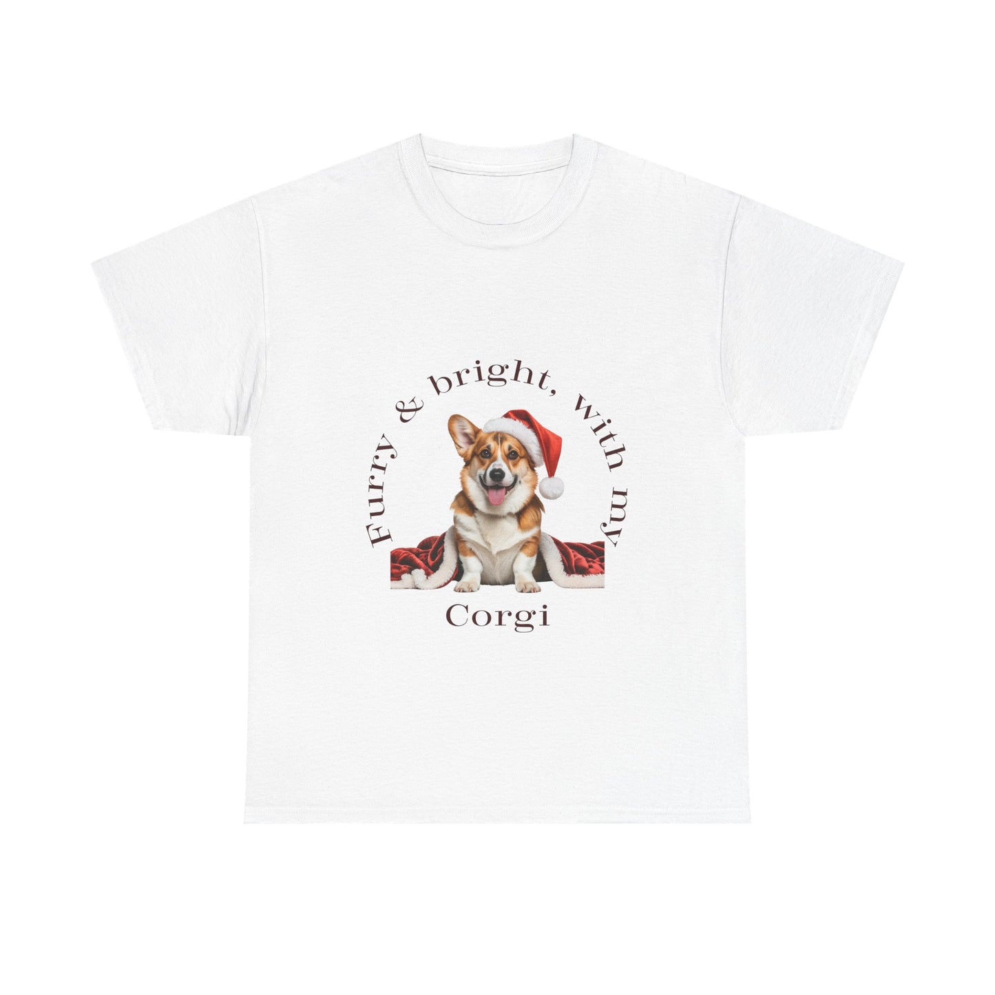 Furry & Bright with my Corgi Christmas T-Shirt, Festive Corgi  Christmas Tee, Cute Pet Lover Shirt, Holiday Apparel, Great Gift for Dog Owners