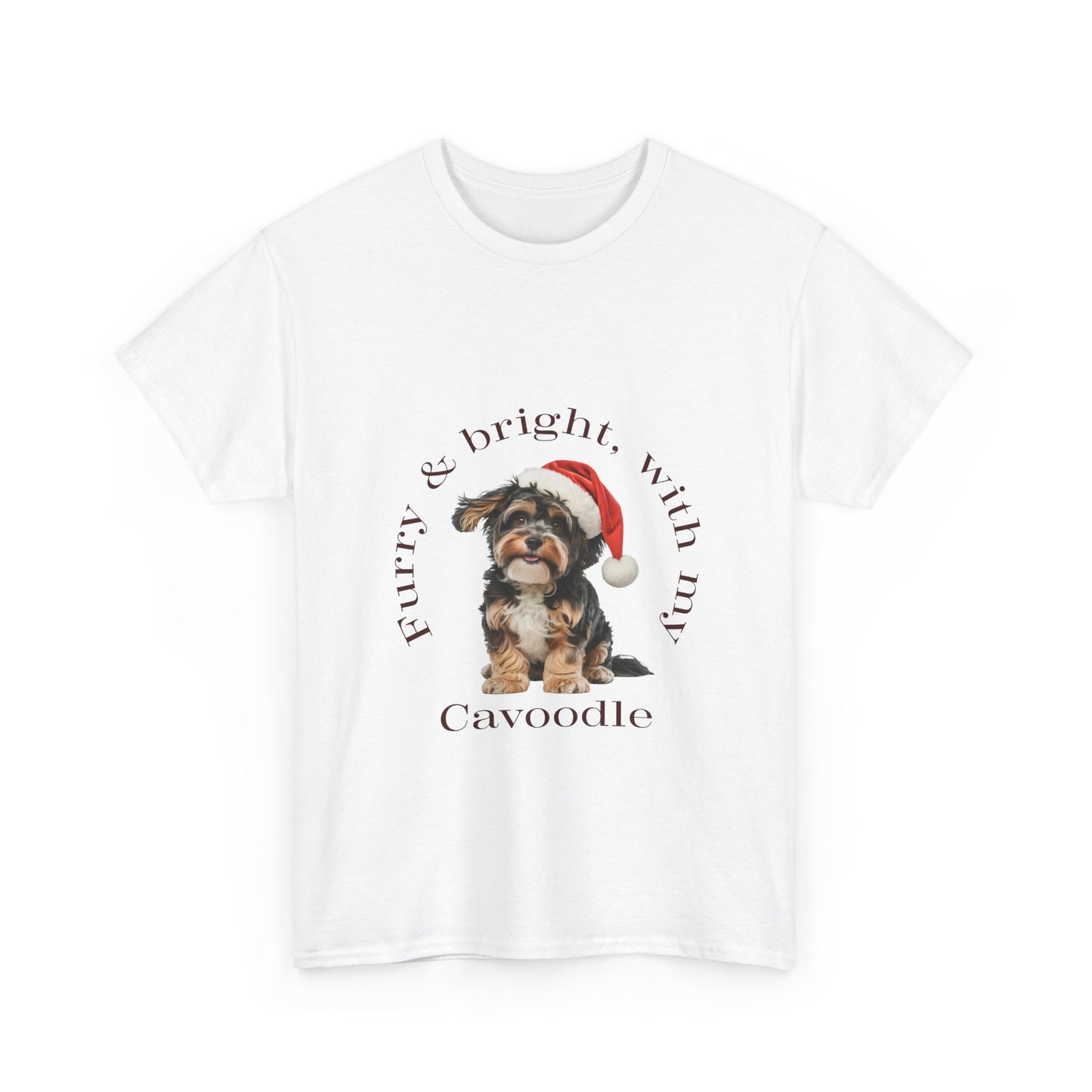 Furry & Bright with my Cavoodle Christmas T-Shirt, Festive Cavoodle  Christmas Tee, Cute Pet Lover Shirt, Holiday Apparel, Great Gift for Dog Owners