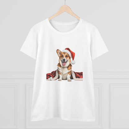 Santa's little Corgi! T-Shirt, Festive Boxer Dog Christmas Tee, Cute Pet Lover Shirt, Holiday Apparel, Great Gift for Dog Owners, Preppy Style Top