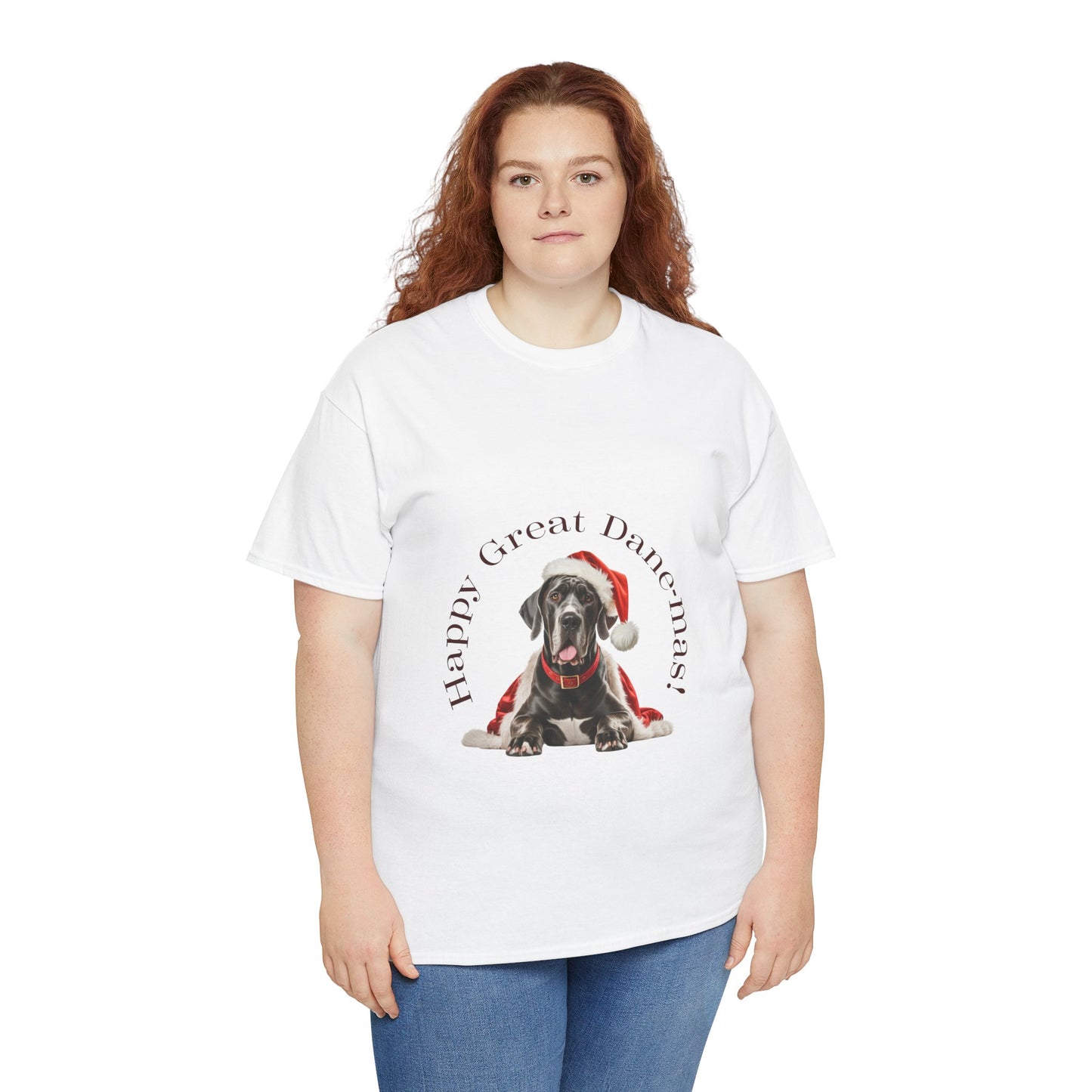 Happy Great Dane-mas T-Shirt, Festive Great Dane Dog Christmas Tee, Cute Pet Lover Shirt, Holiday Apparel, Great Gift for Dog Owners