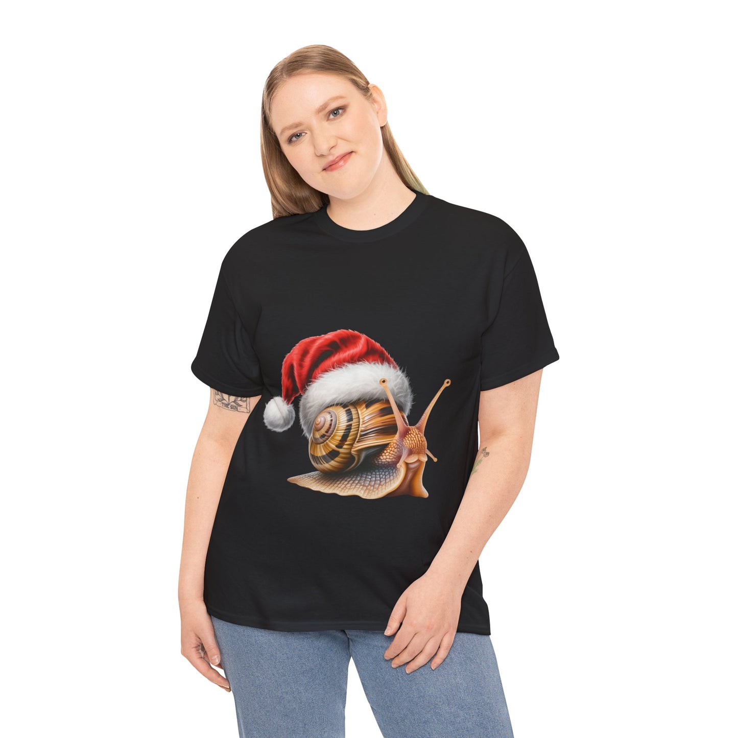 Christmas Snail T-Shirt – Holiday Snail Lover Tee, Festive Garden Shirt, Cute Snail Xmas Gift, Nature Lover Apparel, Holiday Slow-Paced Creature Shirt for Snail Lovers