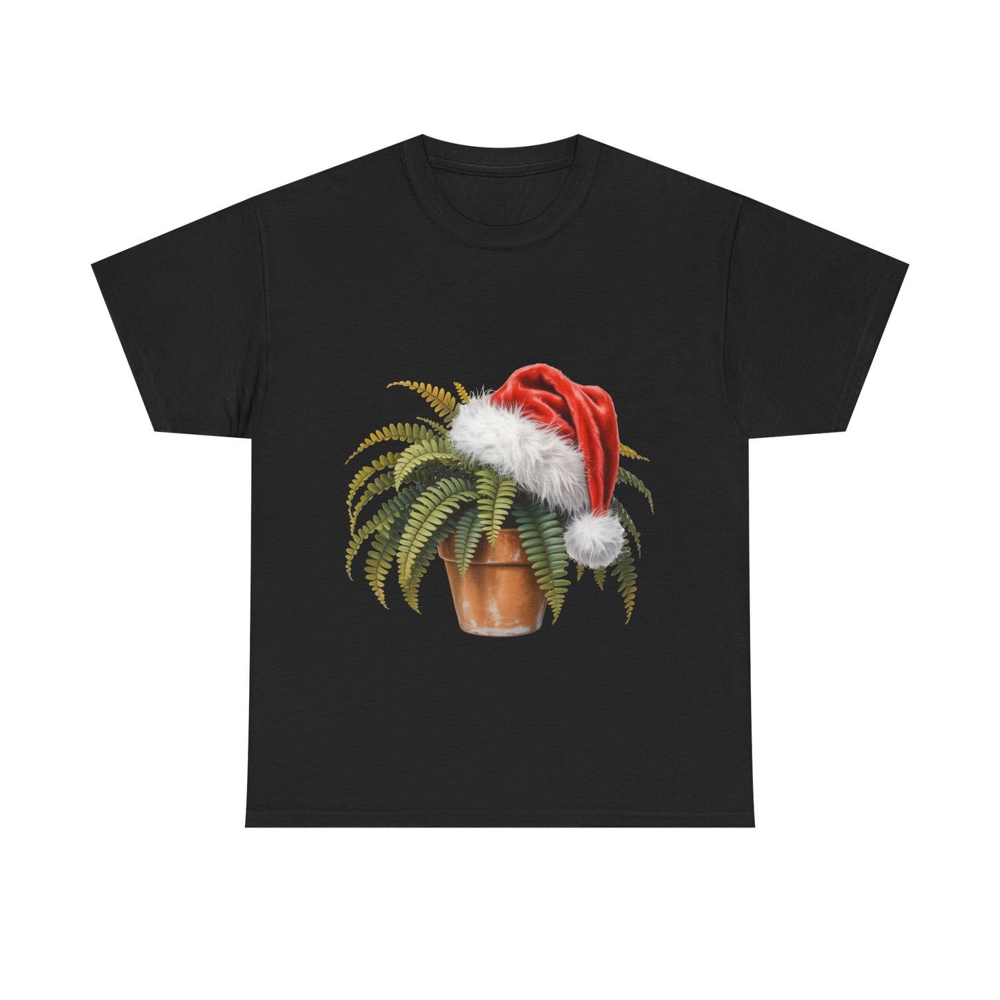 Fern Christmas T-Shirt, Festive Fern in Santa Hat Tee for Plant Lovers T-Shirt – Holiday Plant Lover Tee, Festive Botanical Shirt, Greenery Xmas Gift, Nature Lover Apparel, Holiday Garden Shirt for Plant Lovers
