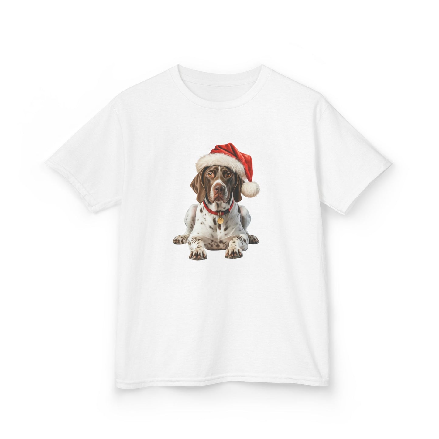 Kids German Shorthaired Pointer Christmas Dog T-Shirt, Festive German Shorthaired Pointer Dog Kids Christmas Tee, Cute Pet Lover Shirt, Holiday Apparel, Great Gift for Dog Owners