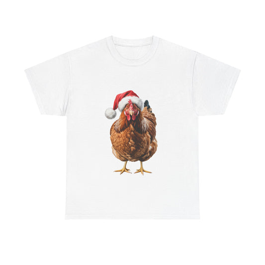 Christmas Chicken T-Shirt – Holiday Farm Animal Lover Tee, Festive Poultry Shirt, Cute Chicken Xmas Gift, Nature Lover Apparel, Holiday Barnyard Shirt for Chicken Lovers