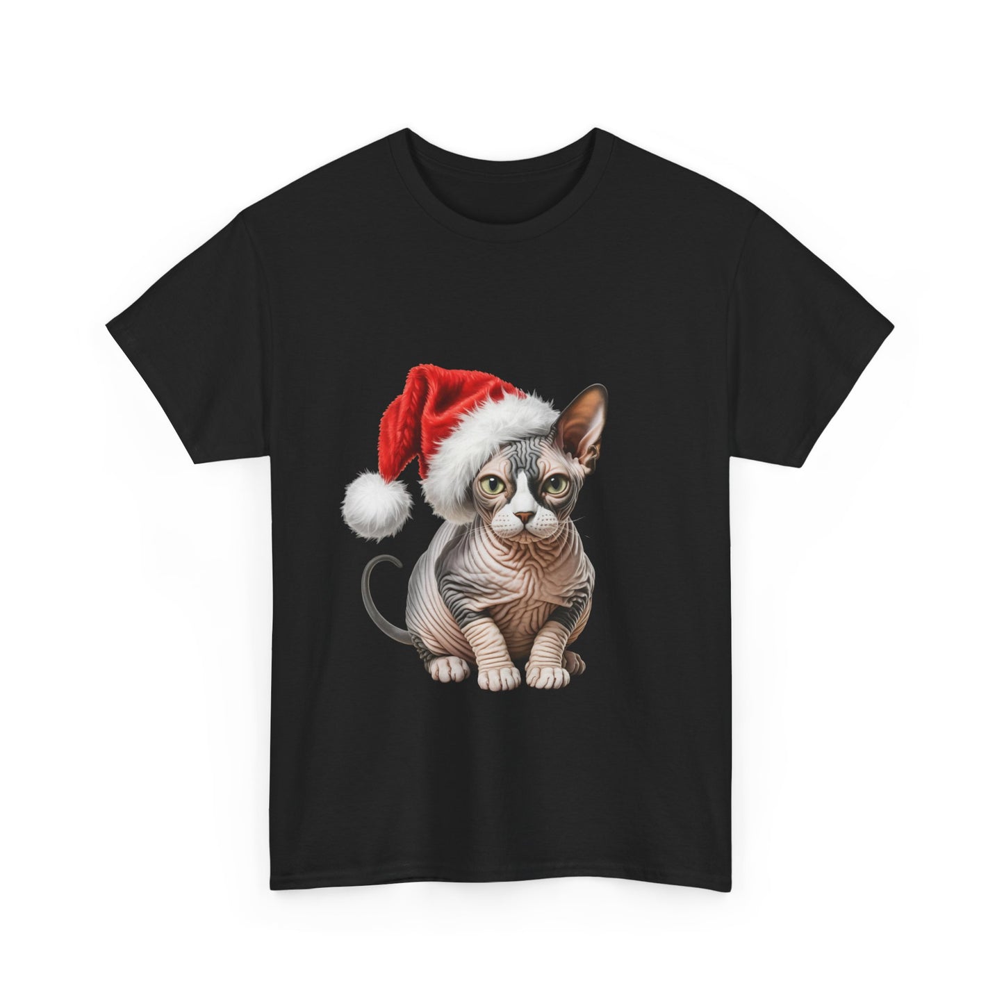 Sphinx Christmas cat T-Shirt, Festive Sphynx Cat Christmas Tee, Cute Pet Lover Shirt, Holiday Apparel, Great Gift for Pet Owners