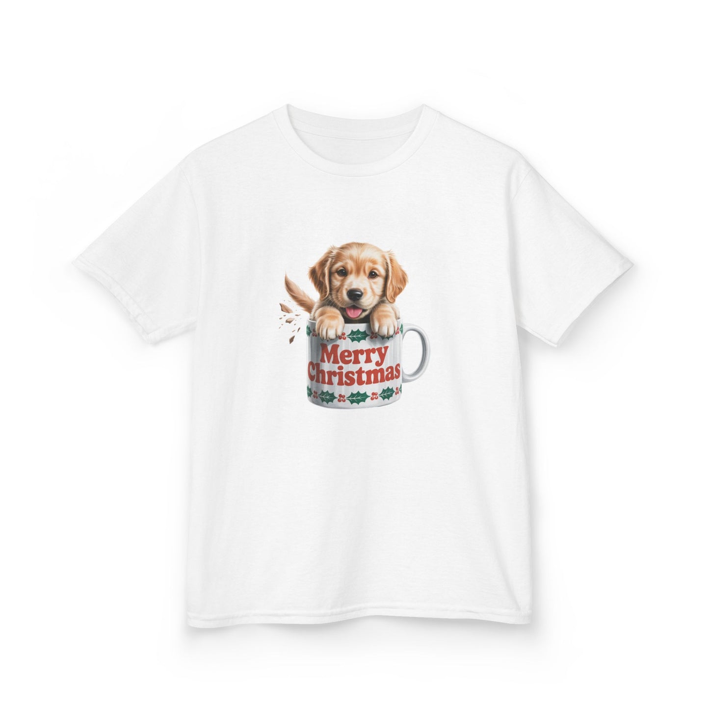 Kids Christmas Dog T-Shirt, Festive Dog Kids Christmas Tee, Cute Pet Lover Shirt, Holiday Apparel, Great Gift for Dog Owners
