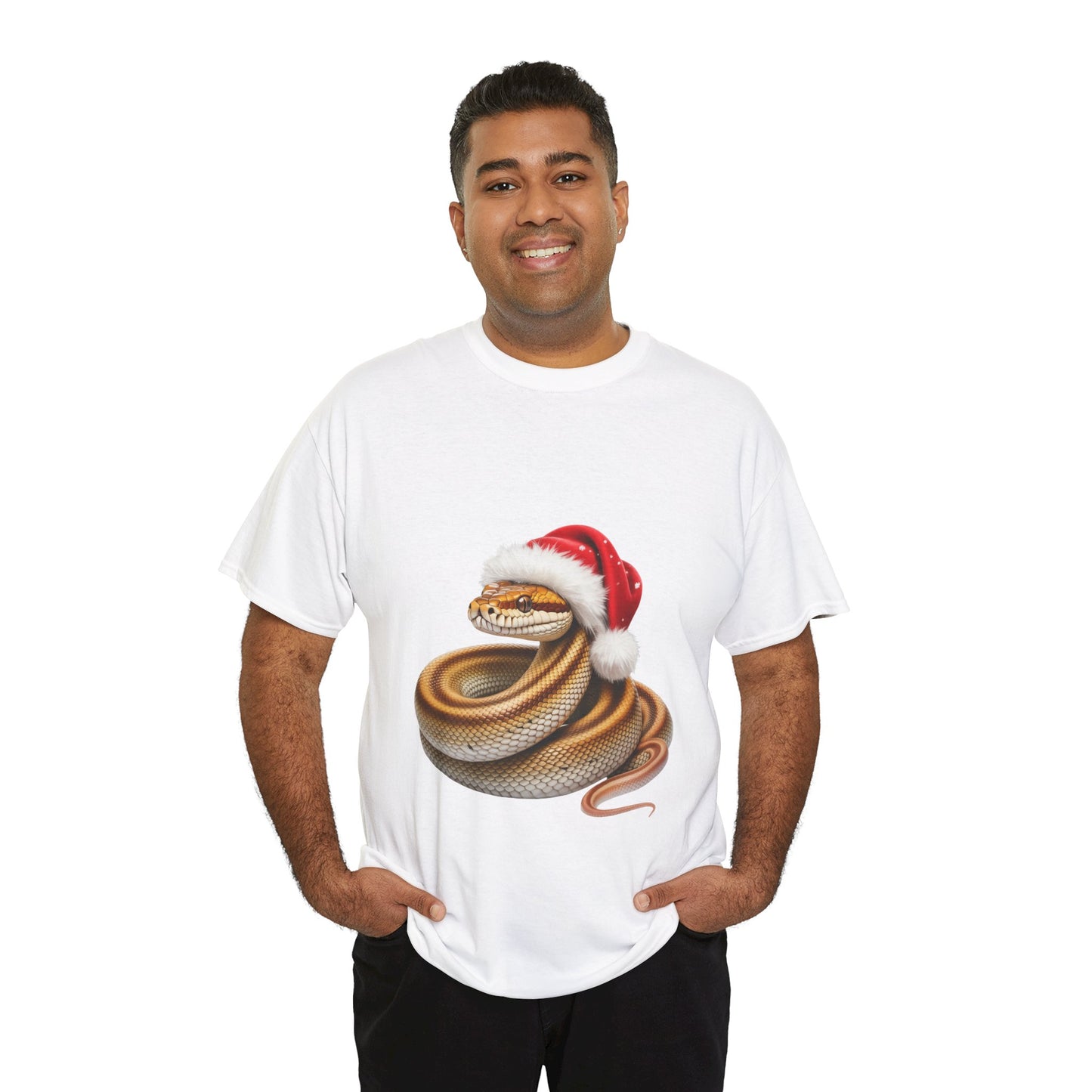 Christmas Python Snake T-Shirt – Holiday Reptile Lover Tee, Festive Snake Shirt, Cute Python Xmas Gift, Nature Lover Apparel, Holiday Exotic Pet Shirt for Python Lovers