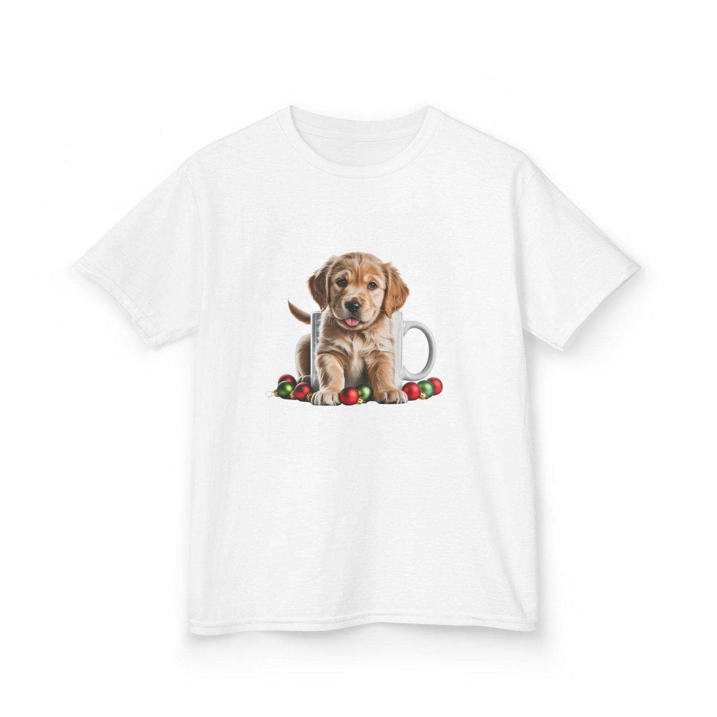 Kids Christmas Dog T-Shirt, Festive Dog Kids Christmas Tee, Cute Pet Lover Shirt, Holiday Apparel, Great Gift for Dog Owners