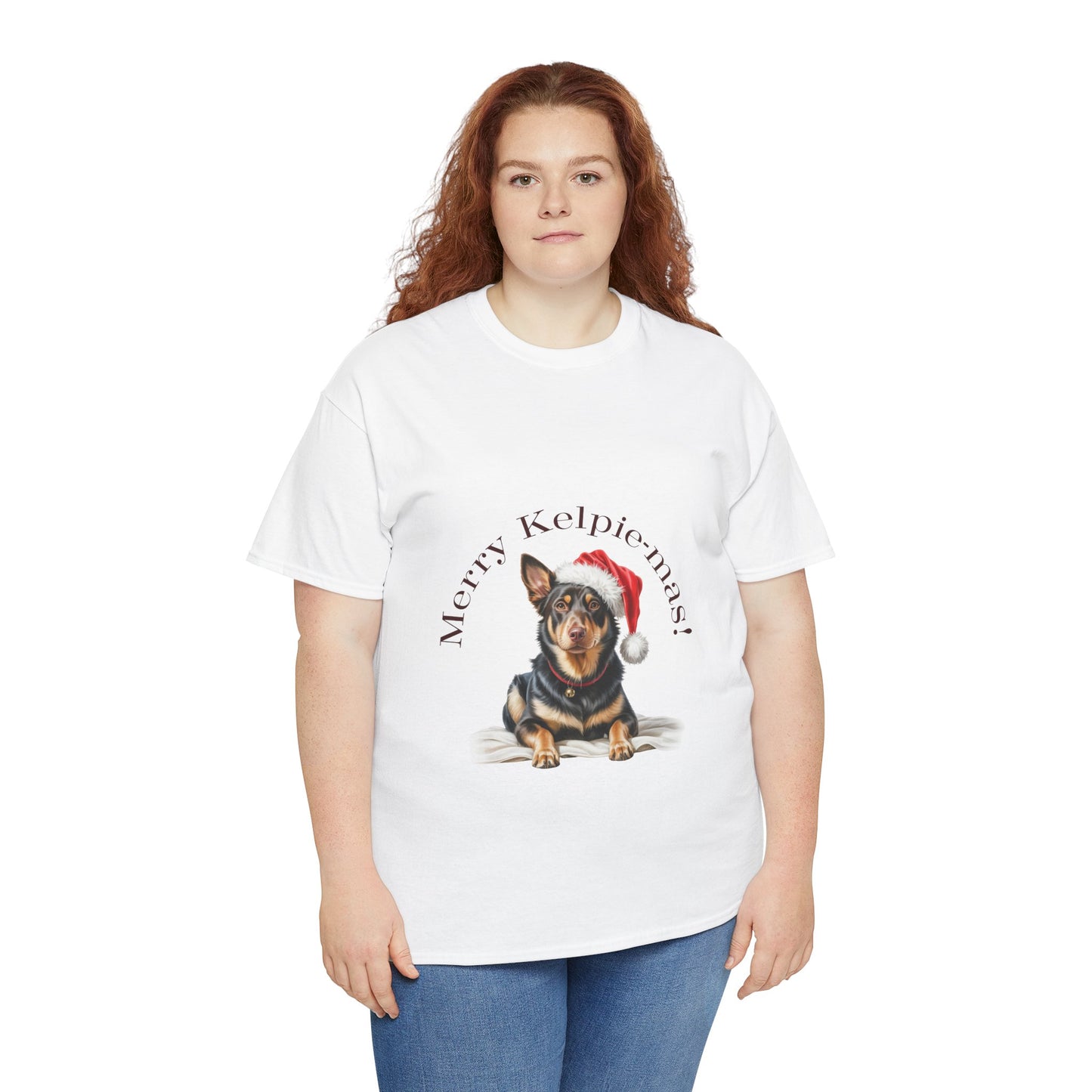 Merry Kelpie-mas T-Shirt, Festive Kelpie Dog Christmas Tee, Cute Pet Lover Shirt, Holiday Apparel, Great Gift for Dog Owners