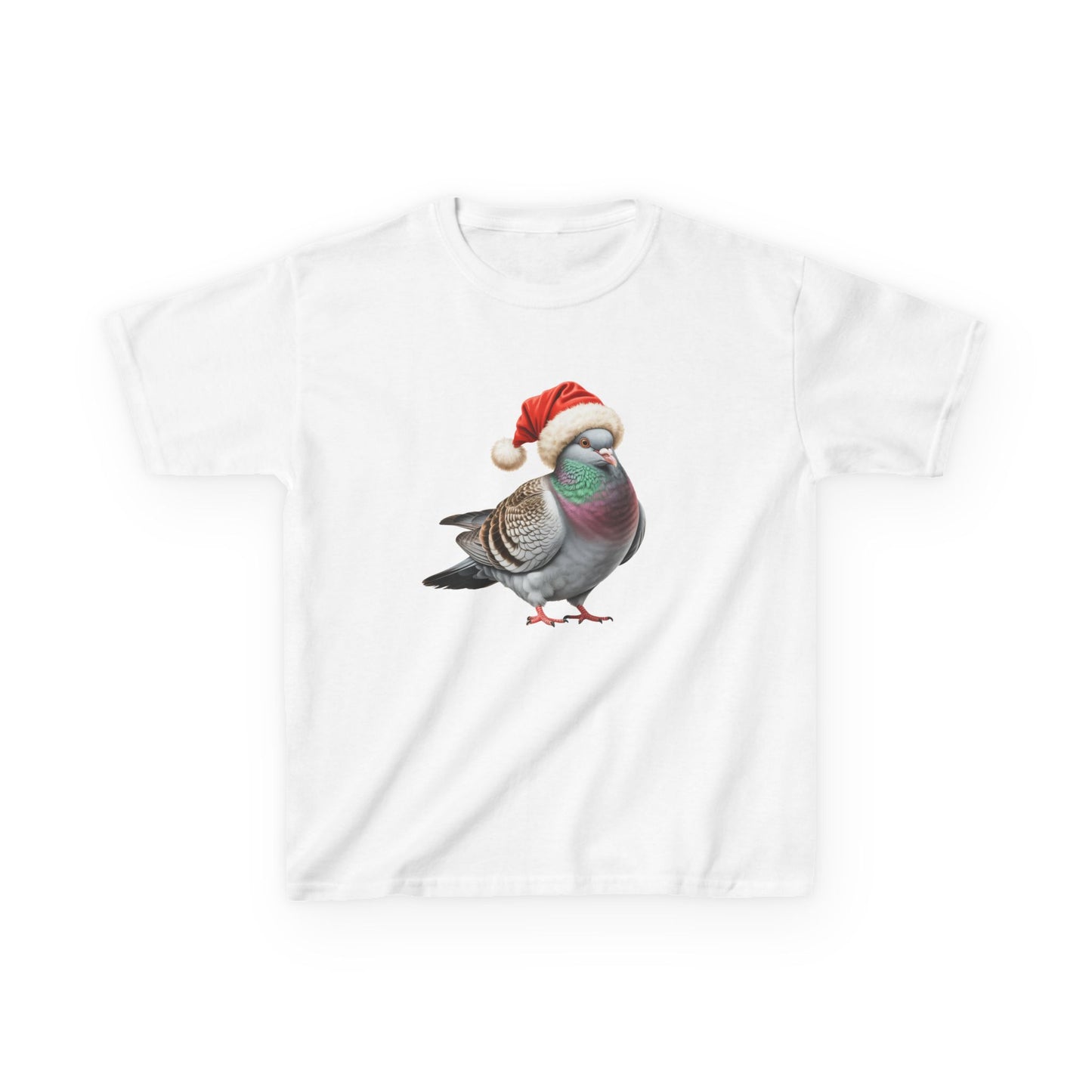 Kids Pigeon Christmas T-Shirt, Festive Pigeon Kids Christmas Tee, Cute bird Lover Shirt, Holiday Apparel, Great Gift for bird Owners