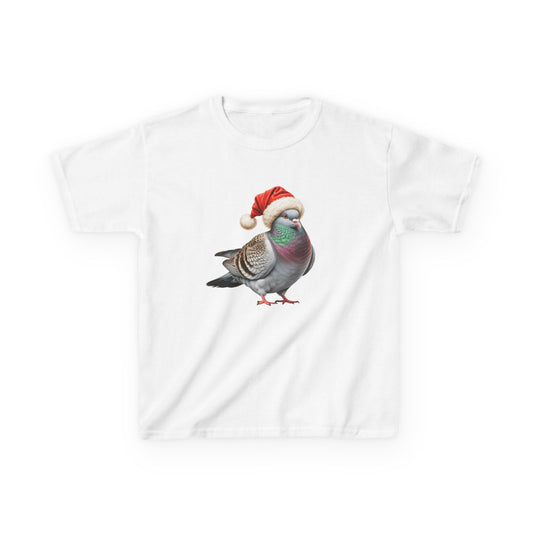 Kids Pigeon Christmas T-Shirt, Festive Pigeon Kids Christmas Tee, Cute bird Lover Shirt, Holiday Apparel, Great Gift for bird Owners