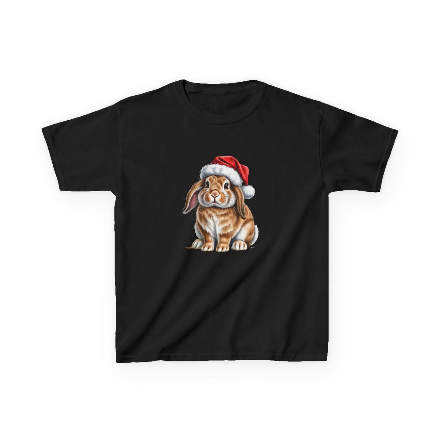 Kids Bunny Rabbit Christmas T-Shirt, Festive Bunny Rabbit Kids Christmas Tee, Cute Pet Lover Shirt, Holiday Apparel, Great Gift for Bunny Owners