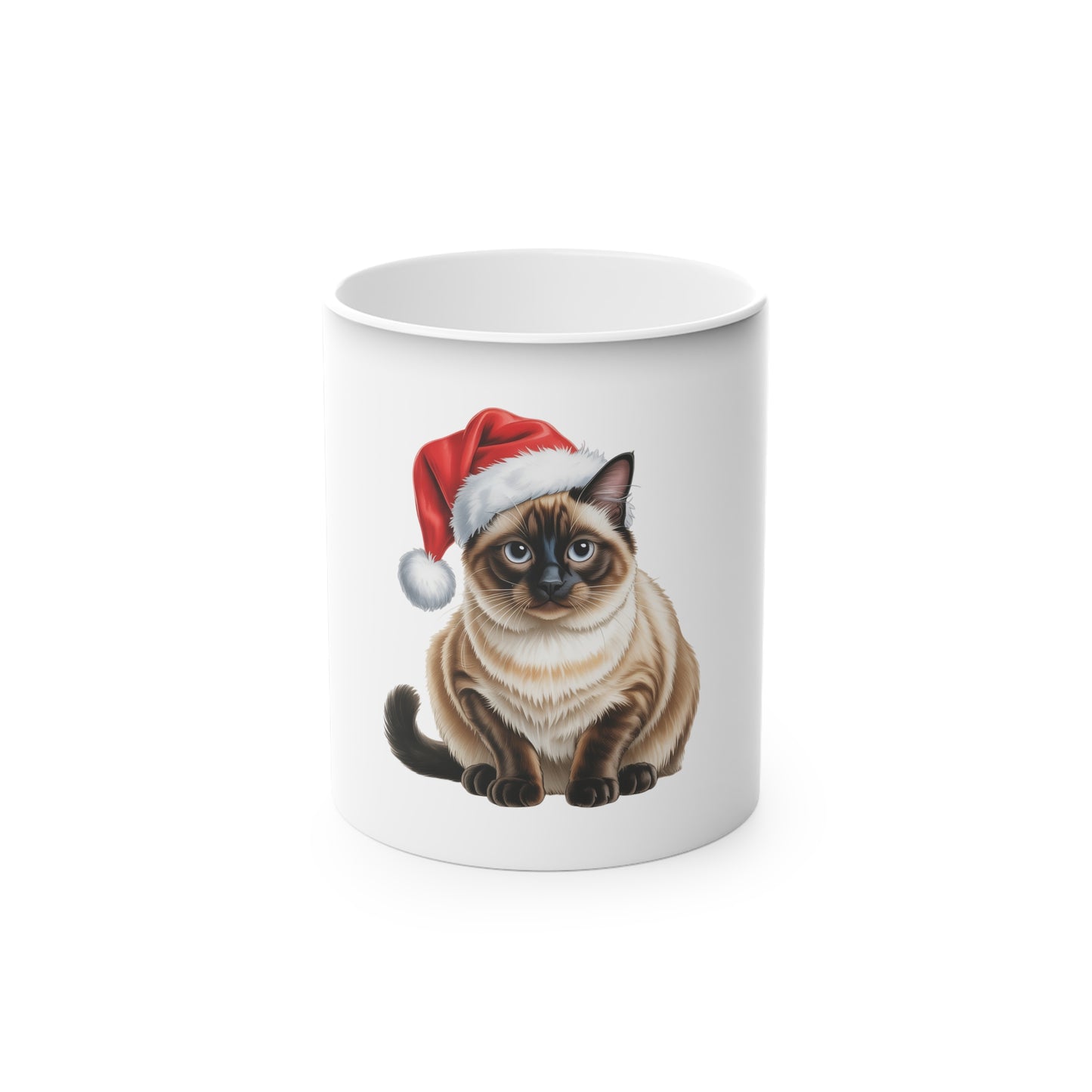 Siamese Cat Christmas Magic Mug, Holiday Gift, Cute Pet Lover Mug, Fun Coffee Cup, Festive Decor