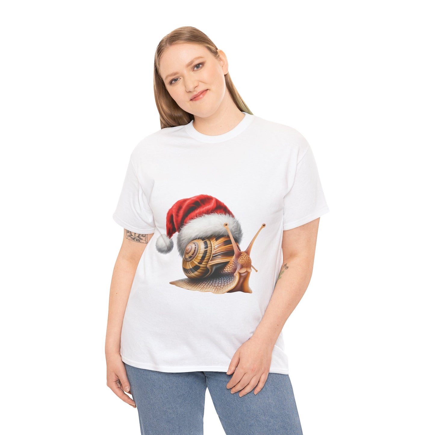 Christmas Snail T-Shirt – Holiday Snail Lover Tee, Festive Garden Shirt, Cute Snail Xmas Gift, Nature Lover Apparel, Holiday Slow-Paced Creature Shirt for Snail Lovers