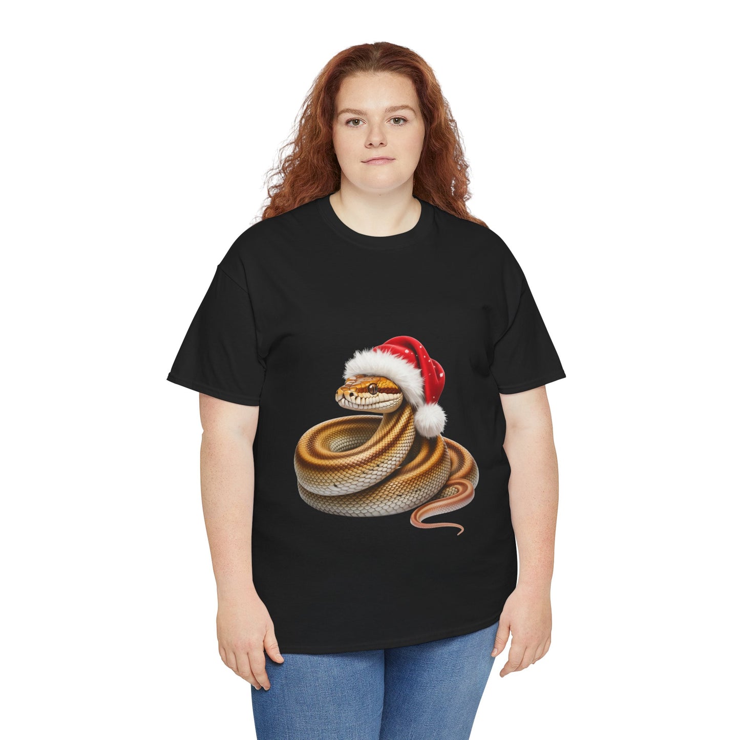 Christmas Python Snake T-Shirt – Holiday Reptile Lover Tee, Festive Snake Shirt, Cute Python Xmas Gift, Nature Lover Apparel, Holiday Exotic Pet Shirt for Python Lovers