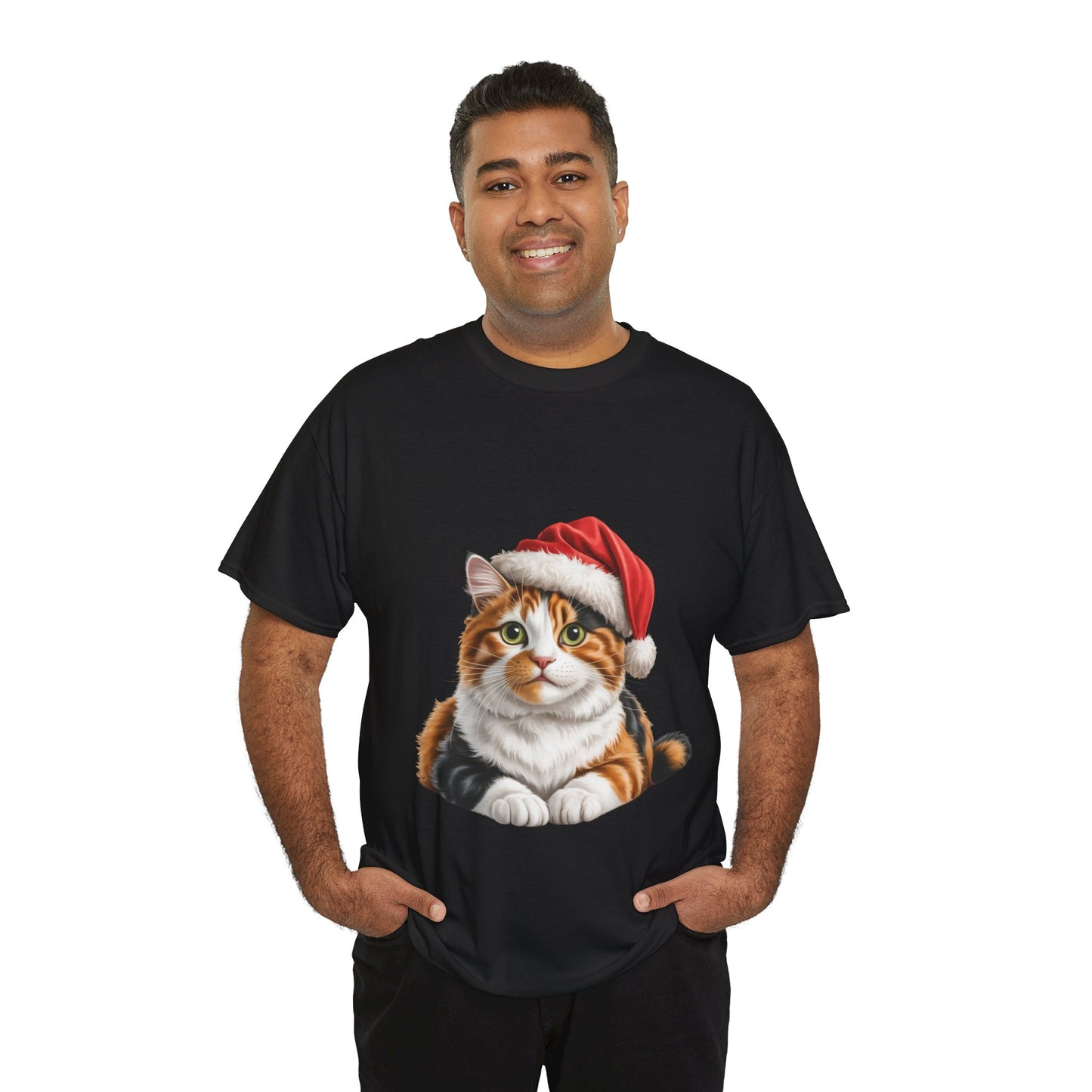 Calico Christmas T-Shirt, Festive Ginger Cat Christmas Tee, Cute Pet Lover Shirt, Holiday Apparel, Great Gift for Pet Owners