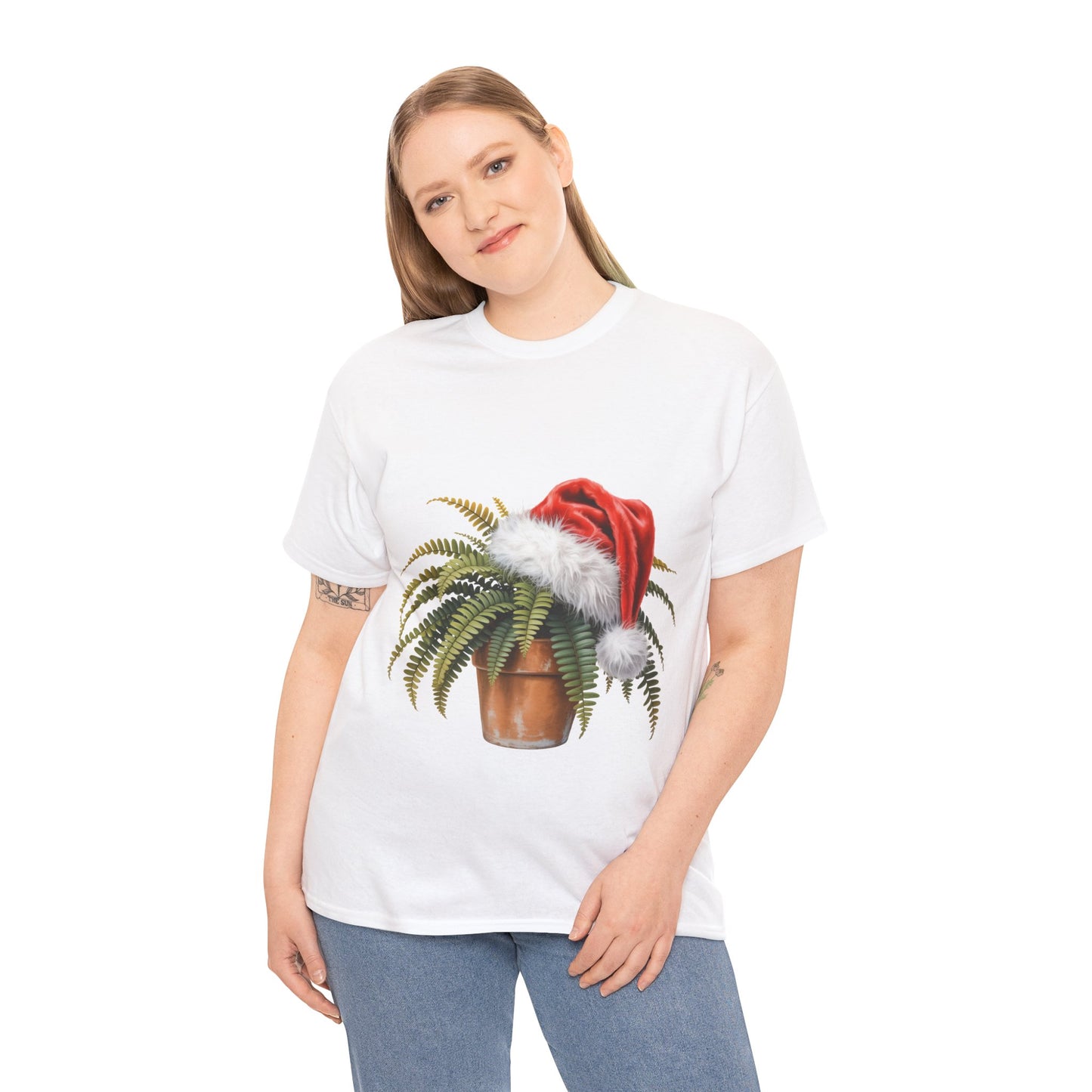 Fern Christmas T-Shirt, Festive Fern in Santa Hat Tee for Plant Lovers T-Shirt – Holiday Plant Lover Tee, Festive Botanical Shirt, Greenery Xmas Gift, Nature Lover Apparel, Holiday Garden Shirt for Plant Lovers