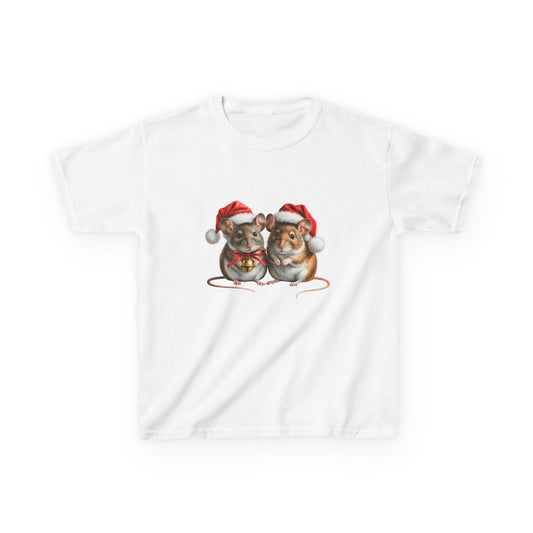 Kids Mice ChristmasT-Shirt, Festive Mice Kids Christmas Tee, Cute Mouse Lover Shirt, Holiday Apparel, Great Gift for Mice Owners