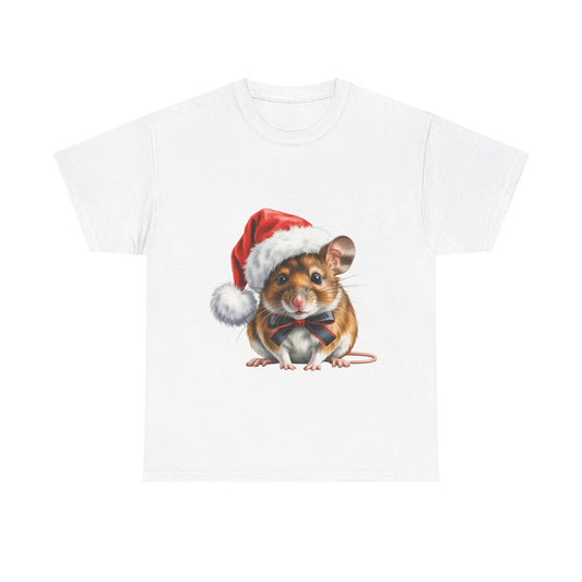 Christmas Mouse T-Shirt – Holiday Animal Lover Tee, Festive Cute Mouse Shirt, Adorable Mouse Xmas Gift, Nature Lover Apparel, Holiday Pet Mouse Shirt for Mouse Lovers