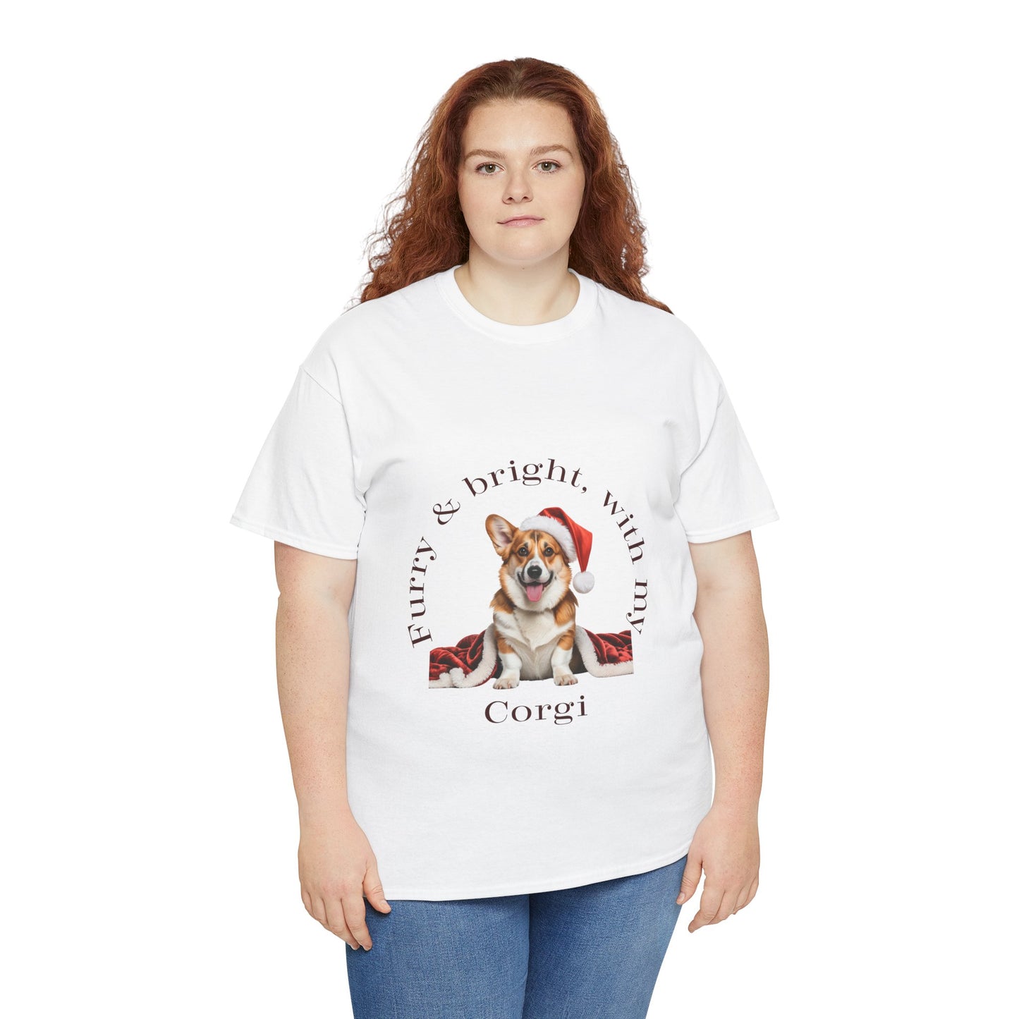 Furry & Bright with my Corgi Christmas T-Shirt, Festive Corgi  Christmas Tee, Cute Pet Lover Shirt, Holiday Apparel, Great Gift for Dog Owners