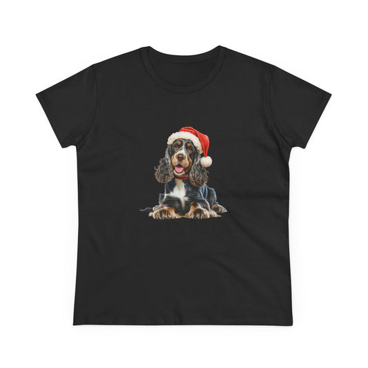 Paws, Love, and Cocker Spaniel Cheer! T-Shirt, Festive Cavoodle Dog Christmas Tee, Cute Pet Lover Shirt, Holiday Apparel, Great Gift for Dog Owners, Preppy Style Top