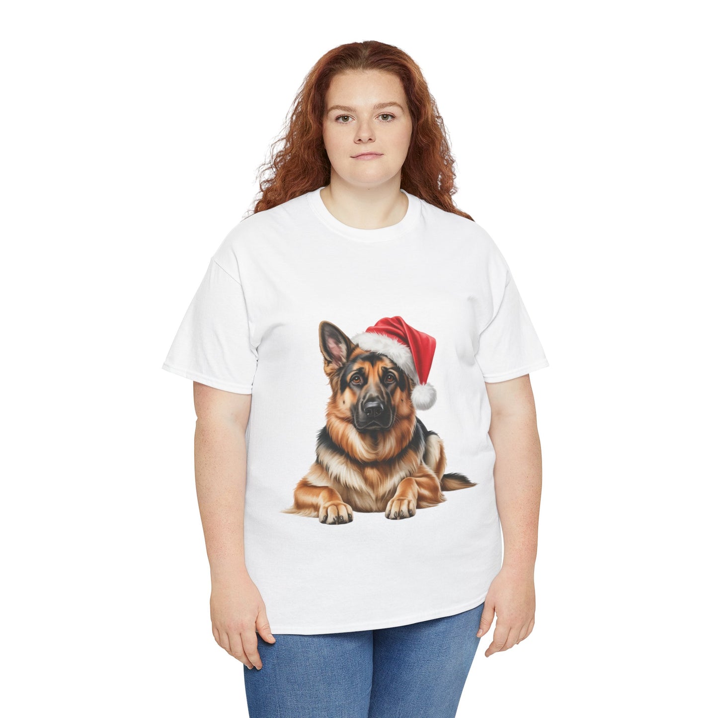 German Shepherd T-Shirt, Festive German Shepherd Dog Christmas Tee, Cute Pet Lover Shirt, Holiday Apparel, Great Gift for Dog Owners