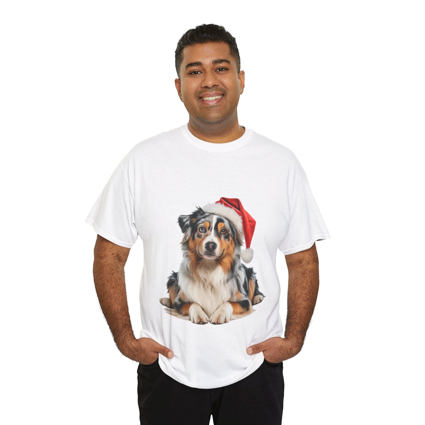 Australian Shepherd Christmas T-Shirt, Festive Aussie Shepherd Dog Christmas Tee, Cute Pet Lover Shirt, Holiday Apparel, Great Gift for Dog Owners