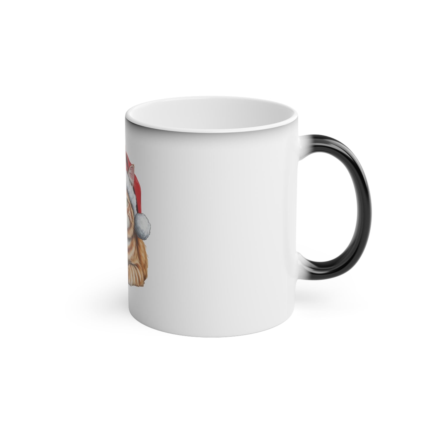 Merry Ginger cat-mas Magic Mug, Holiday Gift, Cute Pet Lover Mug, Fun Coffee Cup, Festive Decor
