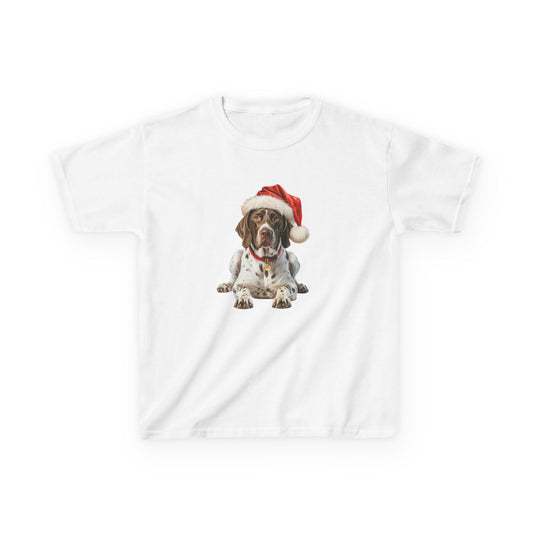 Kids German Shorthaired Pointer Christmas Dog T-Shirt, Festive German Shorthaired Pointer Dog Kids Christmas Tee, Cute Pet Lover Shirt, Holiday Apparel, Great Gift for Dog Owners