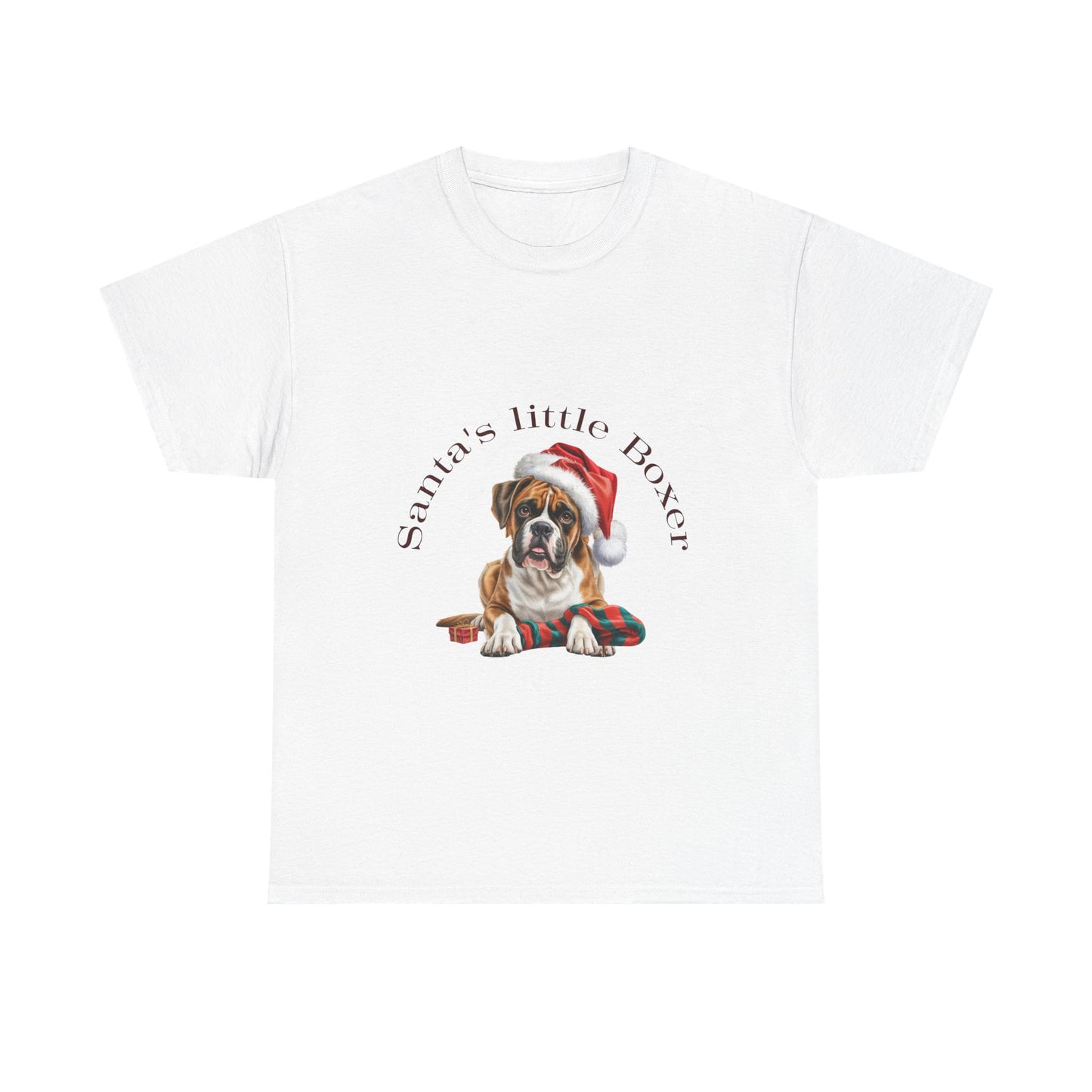 Santa's little Boxer Christmas T-Shirt, Festive Boxer Dog Christmas Tee, Cute Pet Lover Shirt, Holiday Apparel, Great Gift for Dog Owners