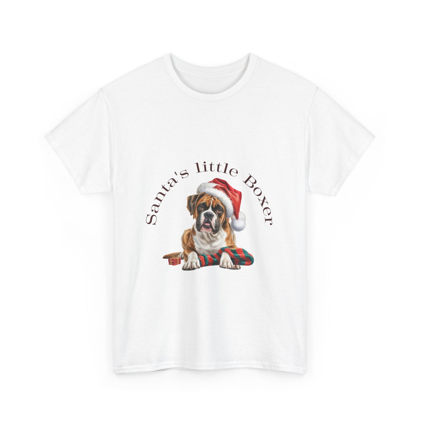 Santa's little Boxer Christmas T-Shirt, Festive Boxer Dog Christmas Tee, Cute Pet Lover Shirt, Holiday Apparel, Great Gift for Dog Owners
