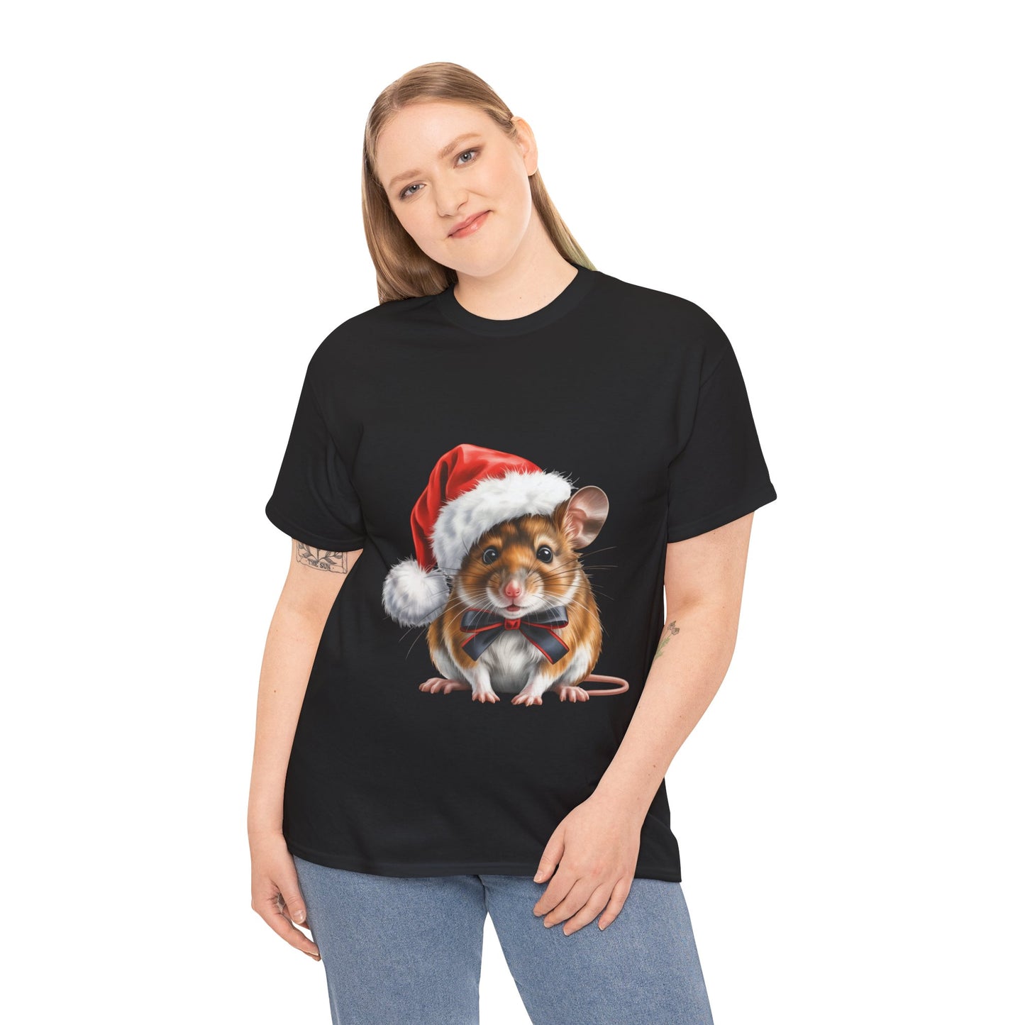 Christmas Mouse T-Shirt – Holiday Animal Lover Tee, Festive Cute Mouse Shirt, Adorable Mouse Xmas Gift, Nature Lover Apparel, Holiday Pet Mouse Shirt for Mouse Lovers