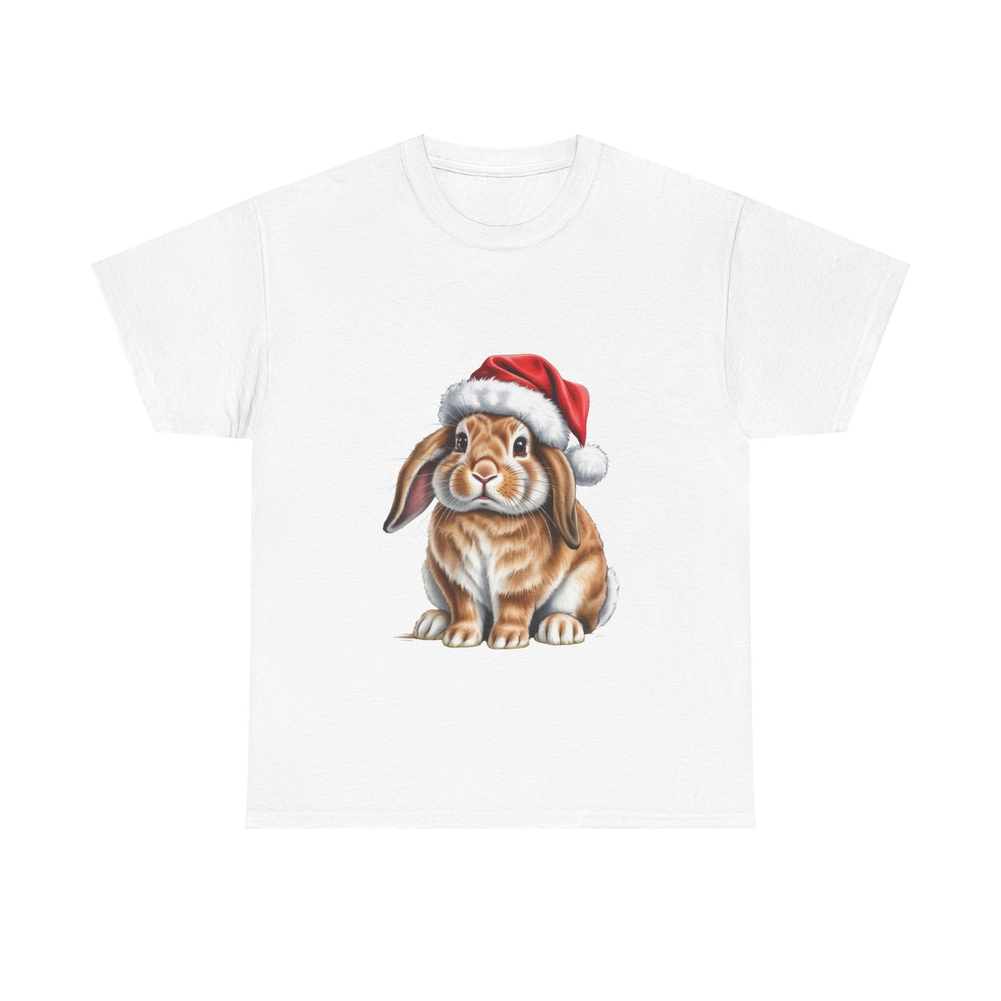 Christmas Lop Bunny T-Shirt – Holiday Rabbit Lover Tee, Festive Bunny Shirt, Cute Lop Ear Xmas Gift, Pet Lover Apparel, Holiday Farm Animal Shirt for Bunny Lovers