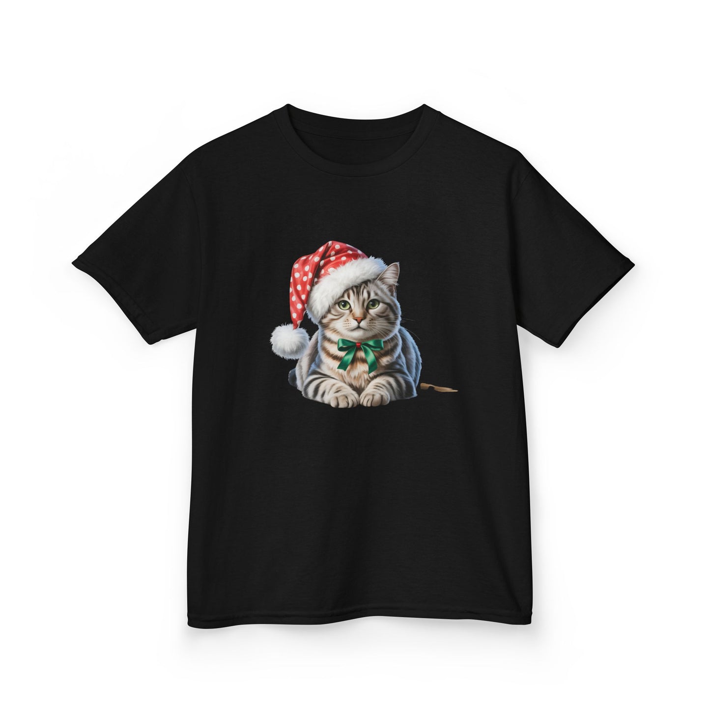 Kids Christmas Cat T-Shirt, Festive Cat Kids Christmas Tee, Cute Pet Lover Shirt, Holiday Apparel, Great Gift for Cat Owners
