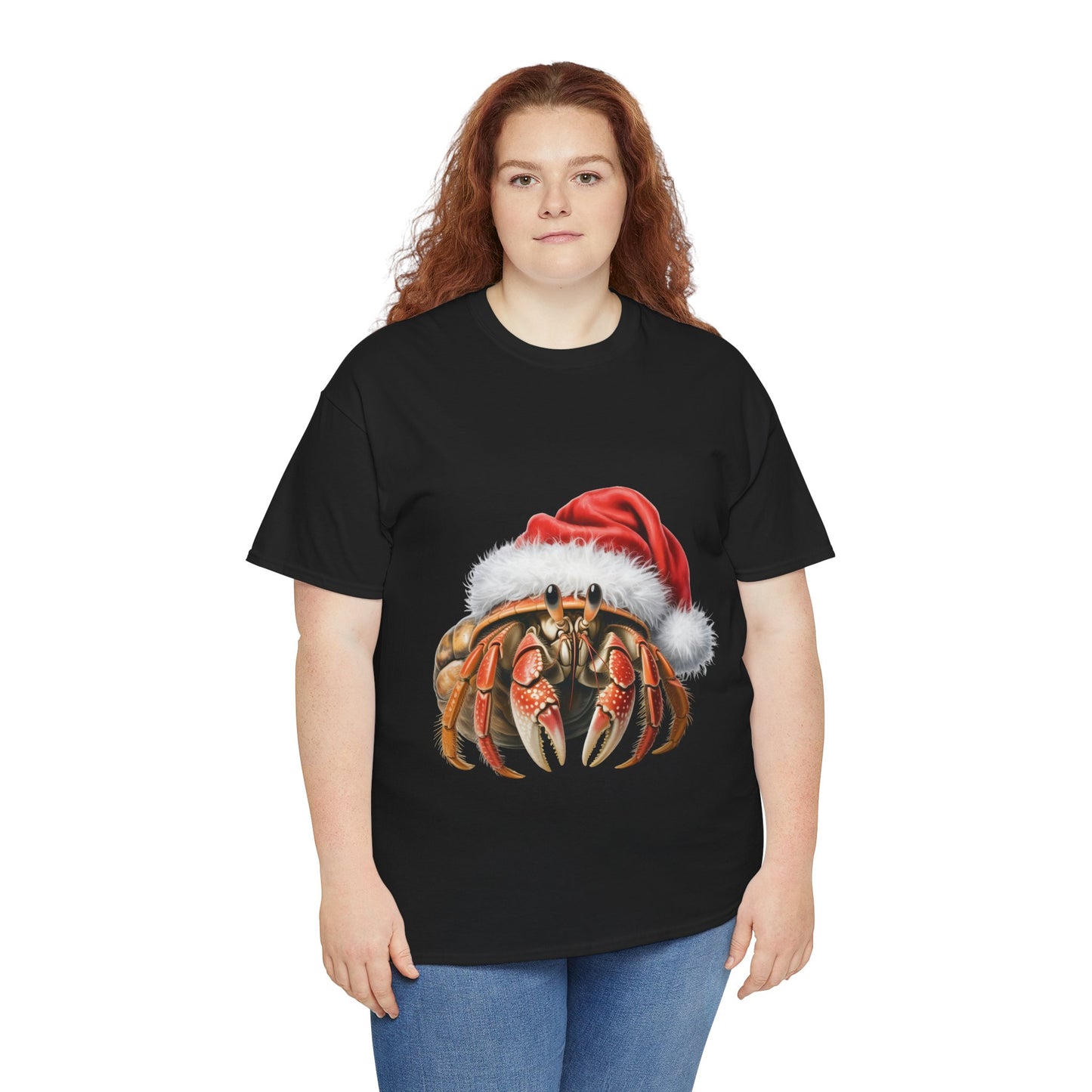Christmas Hermit Crab T-Shirt – Holiday Crab Lover Tee, Festive Beach Creature Shirt, Cute Hermit Crab Xmas Gift, Nature Lover Apparel, Holiday Coastal Pet Shirt for Hermit Crab Lovers