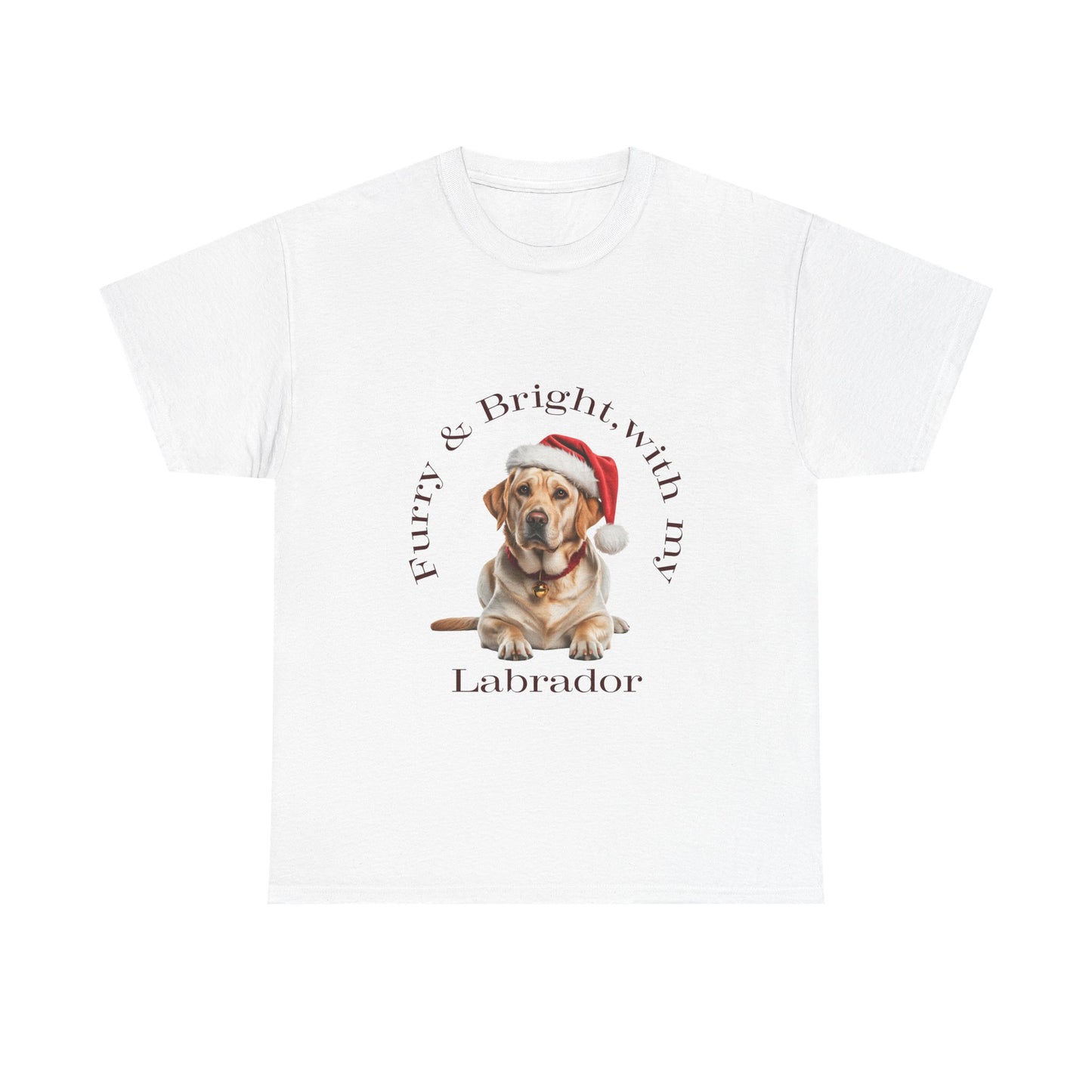 Furry & Bright with my Labrador Christmas T-Shirt, Festive Labrador Christmas Tee, Cute Pet Lover Shirt, Holiday Apparel, Great Gift for Dog Owners