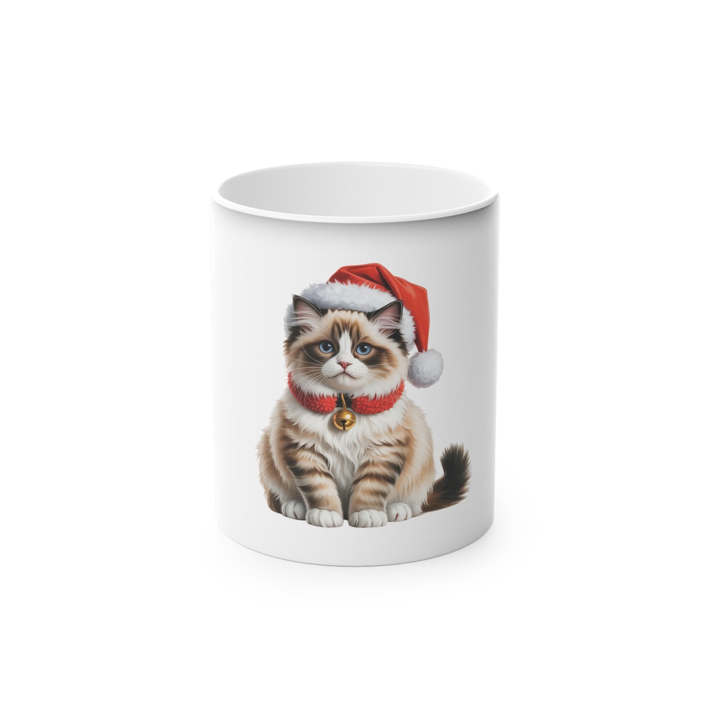 Merry Ragdoll-mas Christmas Cat Magic Mug, Holiday Gift, Cute Pet Lover Mug, Fun Coffee Cup, Festive Decor